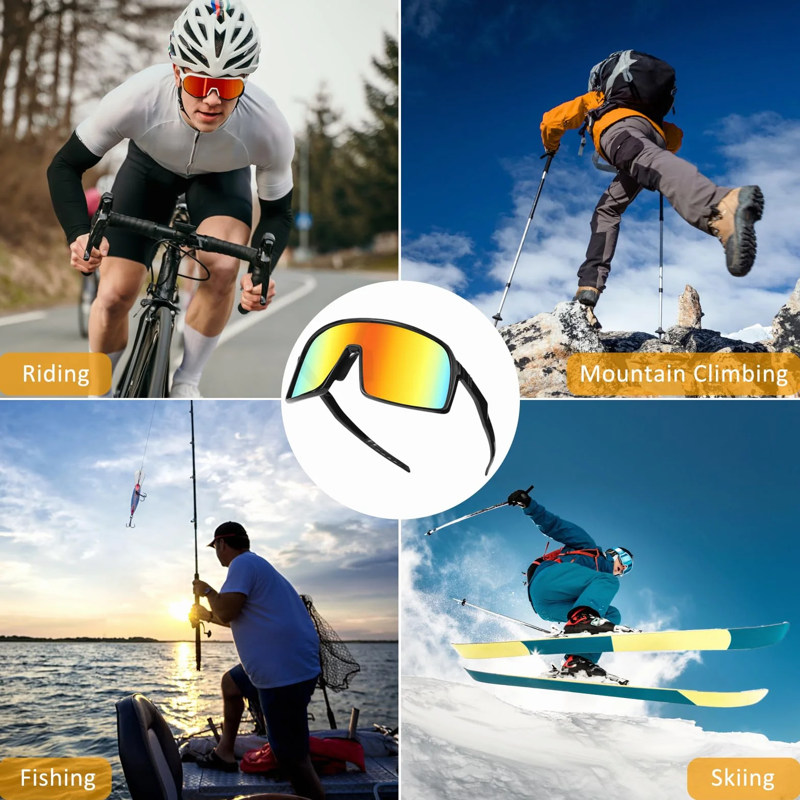 Okulary rowerowe przeciwsłoneczne polaryzacyjne UV400 ochronne sportowe