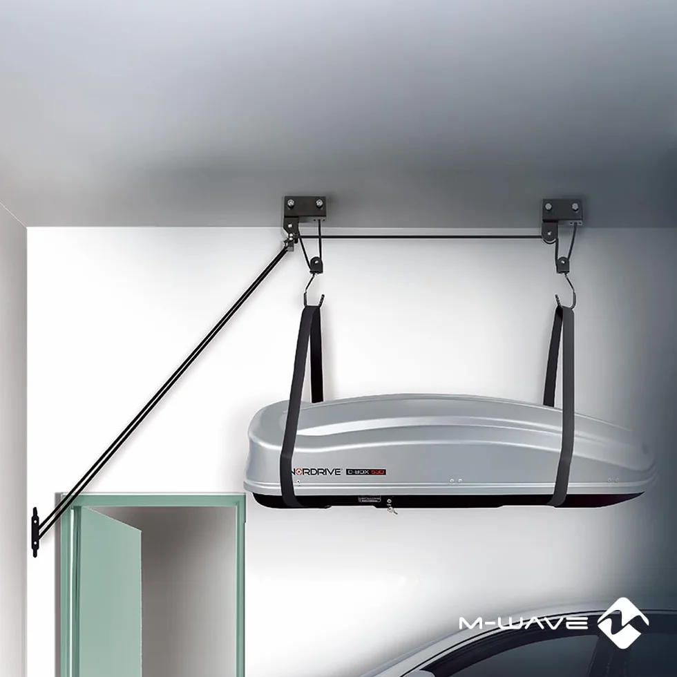M-Wave Uniseks Bike Lift Strong 430098 Uchwyt Rowerowy, Czarny, do 57 kg