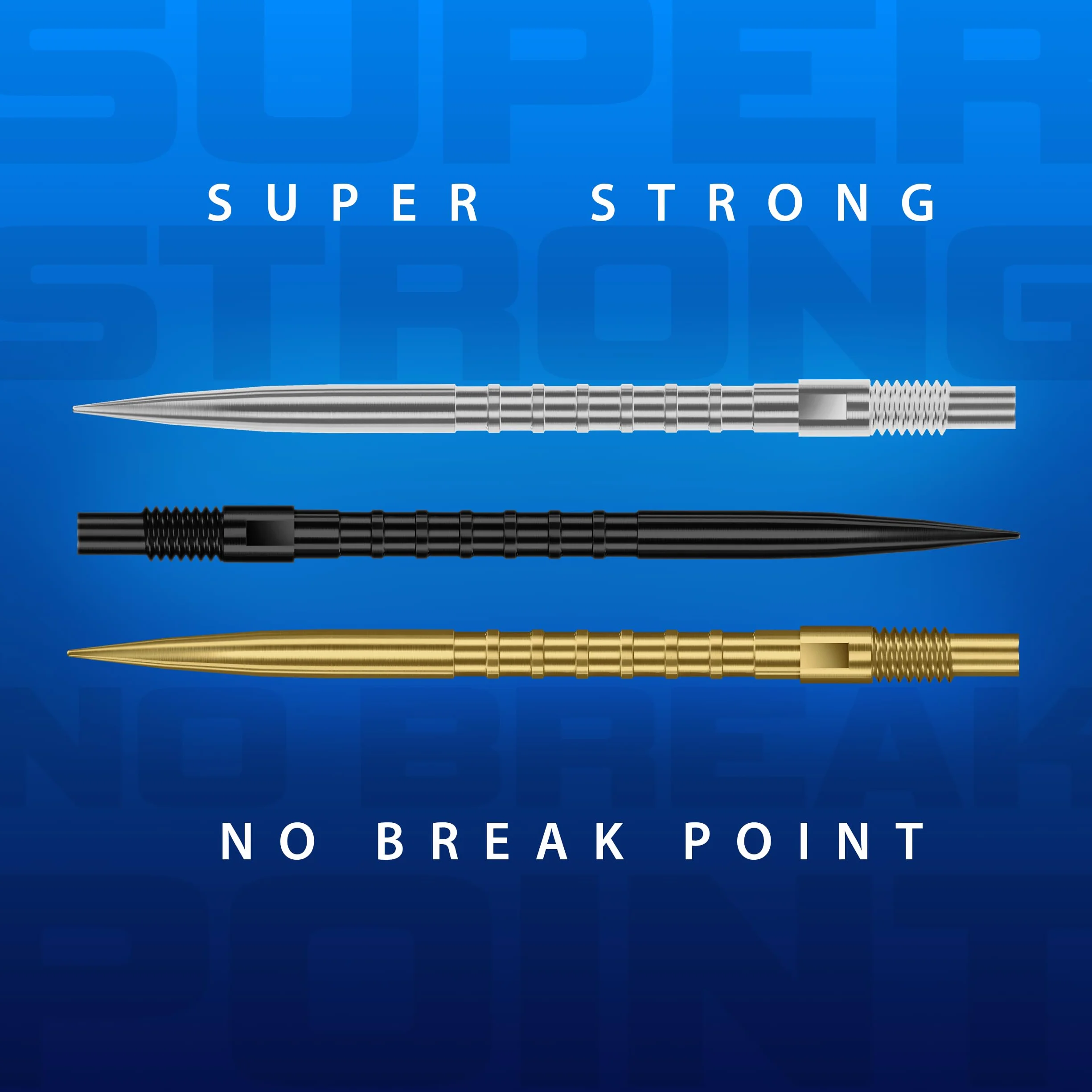 Harrows HM Grip Heavy Metal Quick Points – punkty rzutek inspirowane Ryanem Searle z kwadratowymi pierścieniami na palec – system szybkiego punktu do szybkiej wymiany punktów, złoto 35 mm