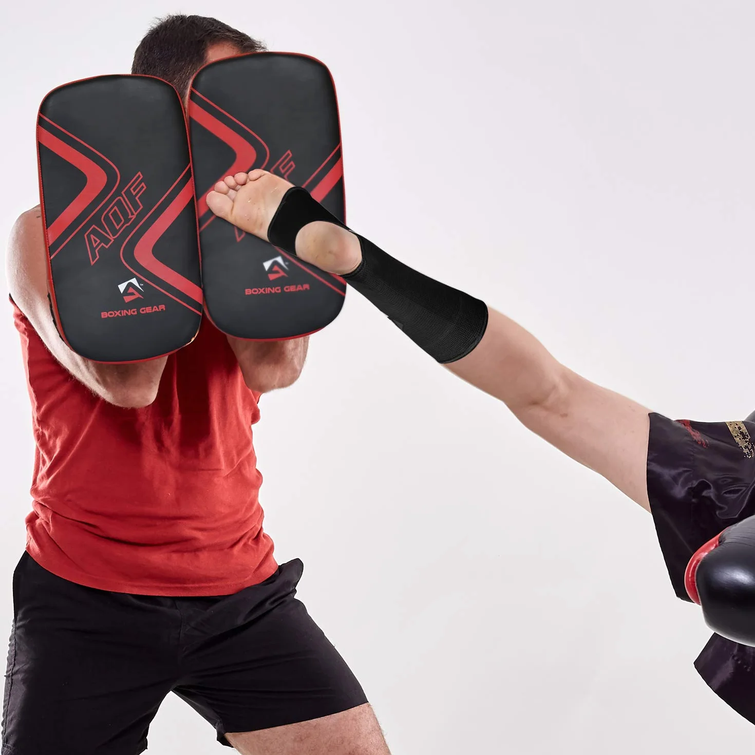 AQF MMA Stabilizator Kostki Ochraniacz Na Stopy Boks Czarny L