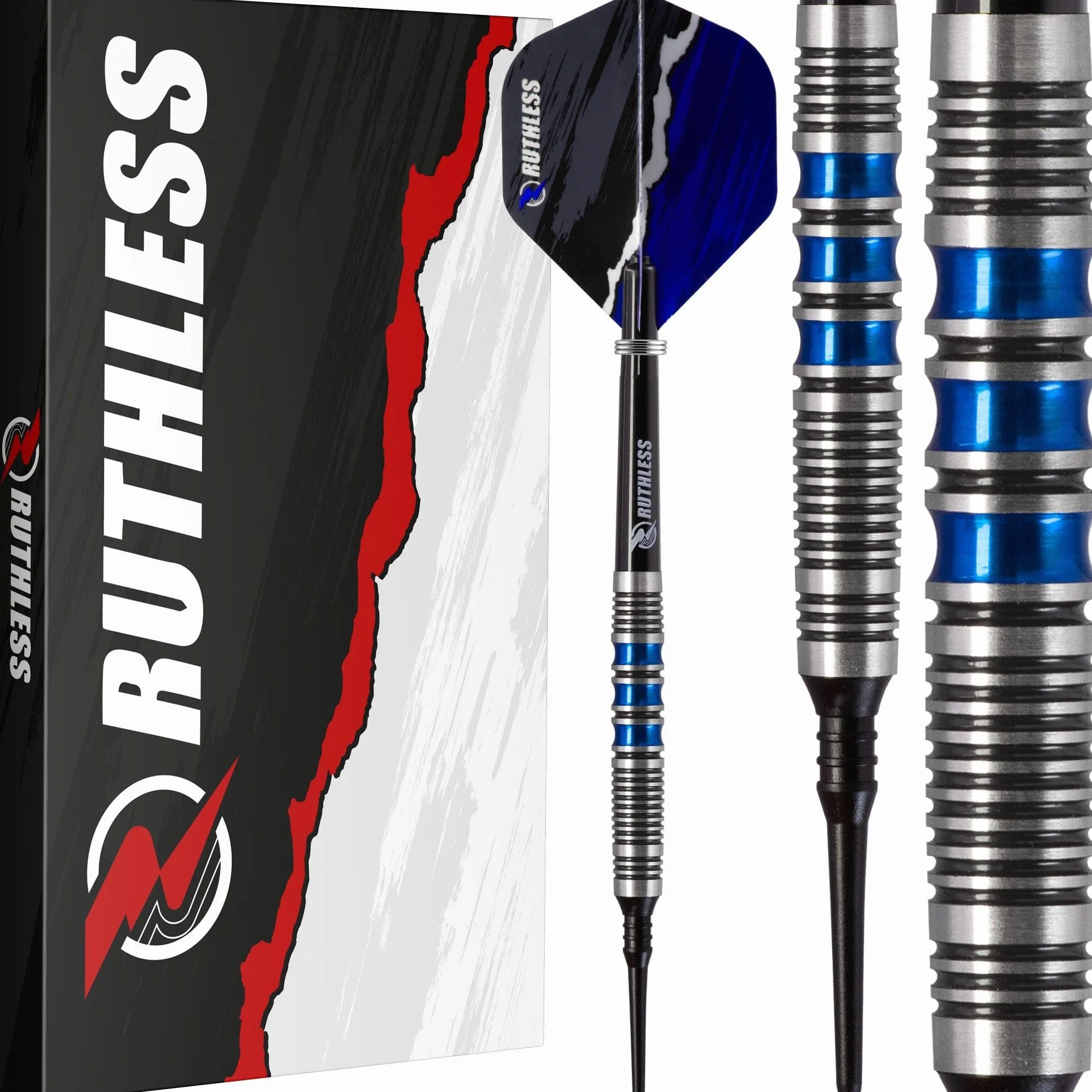 RUTHLESS Zestaw rzutek Blue Falcon, rzutki z miękką końcówką, wolframowe, niebieskie, 18 g