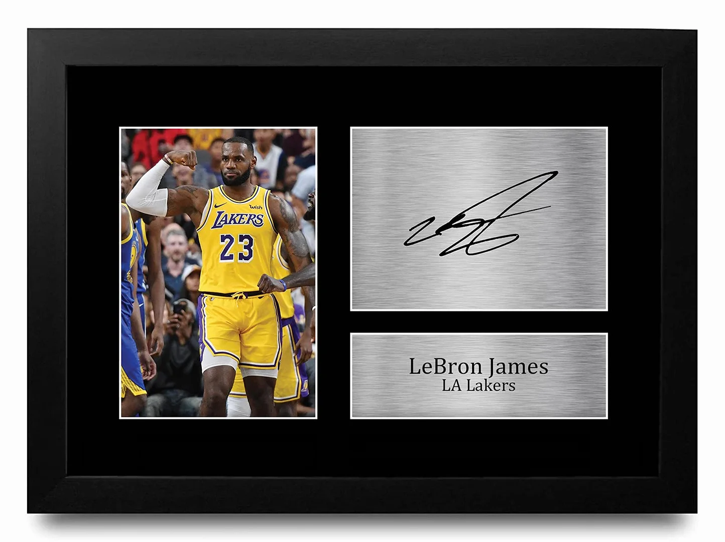 Lebron James Los Angeles Lakers A4 oprawiony autograf pamiątka koszykówki