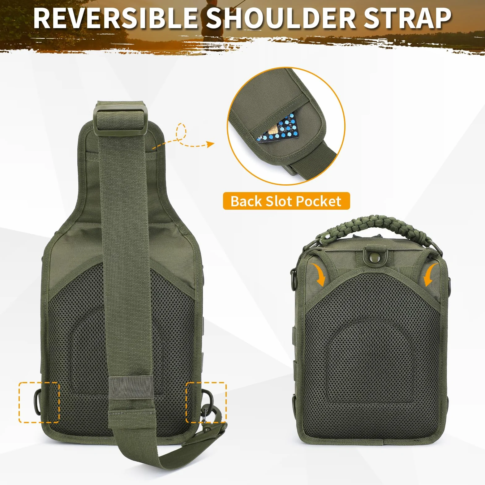 HUNTVP Taktyczna torba na klatkę piersiową, wojskowa torba na ramię, wojskowa torba na klatkę piersiową, plecak Molle, torba crossbody, torba na ramię, mini dla mężczyzn, kobiet, podróże, wędrówki, na