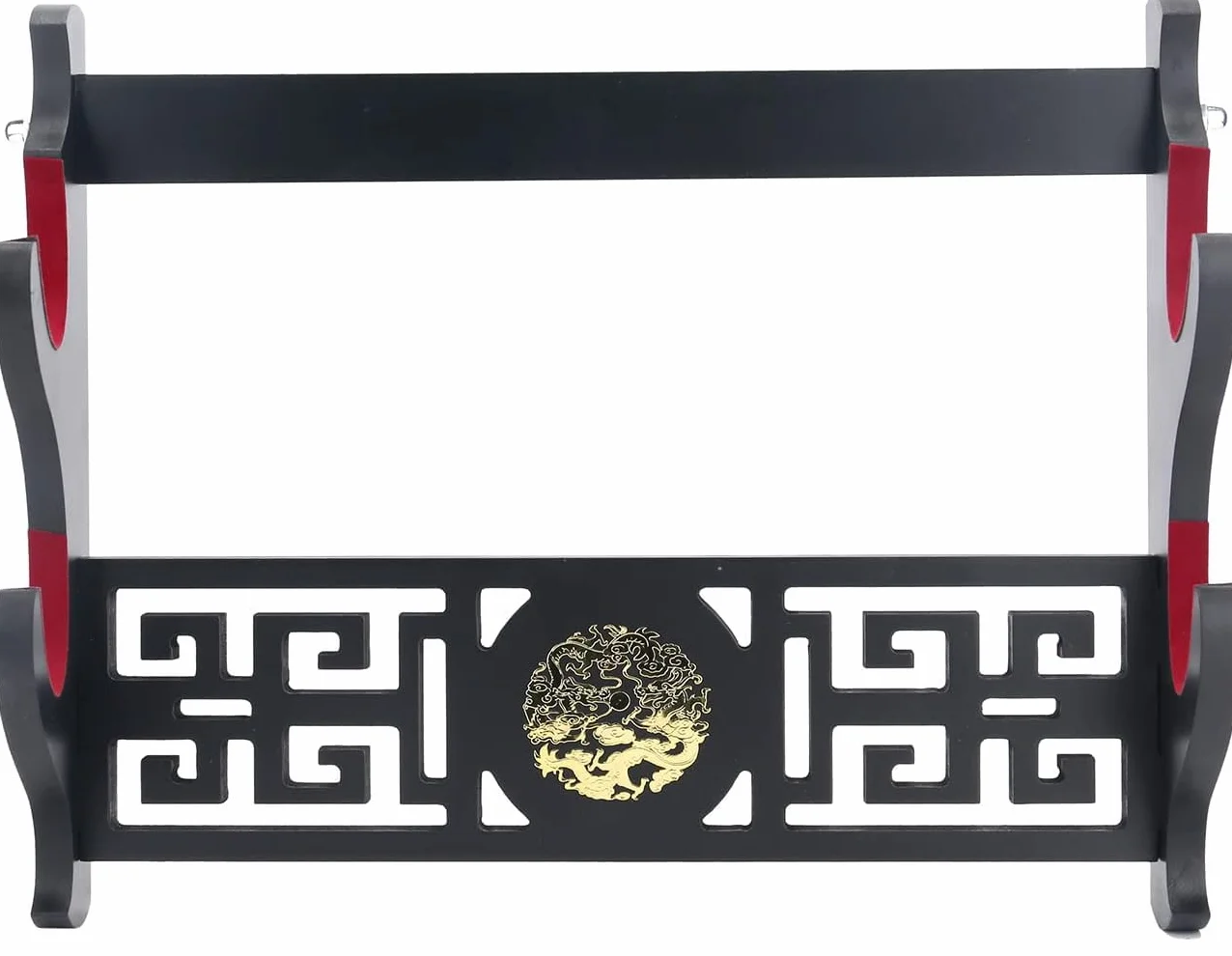 Uchwyt na miecz Katana, uchwyt ścienny, 2-poziomowy, ikona smoka, aksamit, wyściełany uchwyt Katana, miecz samurajski, stojak na miecz świetlny, stojak na miecz Wakizashi