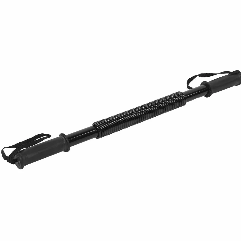 Męski Sprzęt do ćwiczeń Trening Ramion Elastyczny Drążek do ćwiczenia Sprężynowego Ekspandera Klatki Piersiowej Czarny 40KG (20KG),Mieszane artykuły fitness