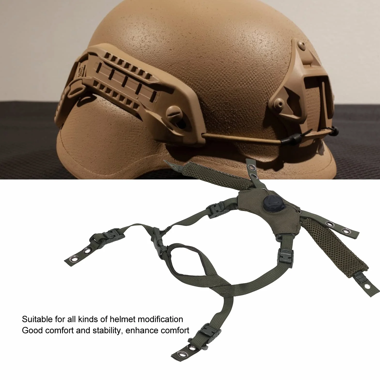 Regulowany Pasek Podbródkowy do Hełmu Airsoft Wendy Helmet Dial Suspension System