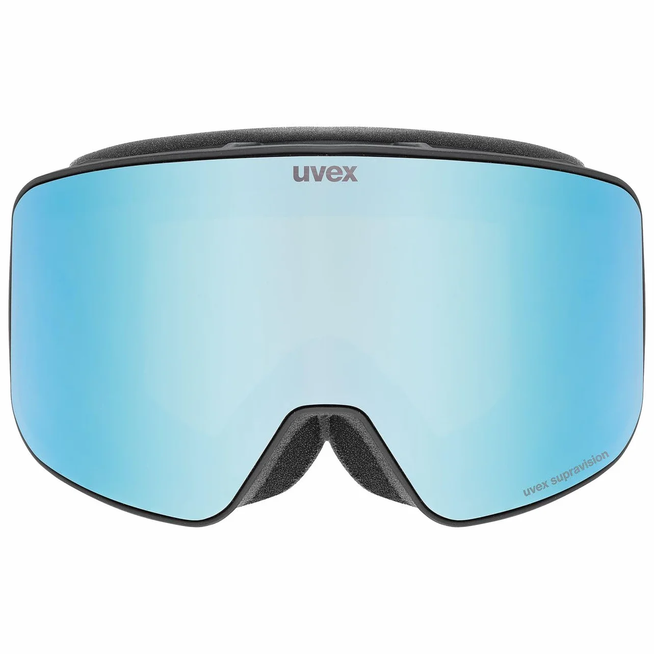 uvex pyrit FM, Gogle narciarskie unisex-dorosły, schwarz matt dl/saphirblau-klar S2, one size