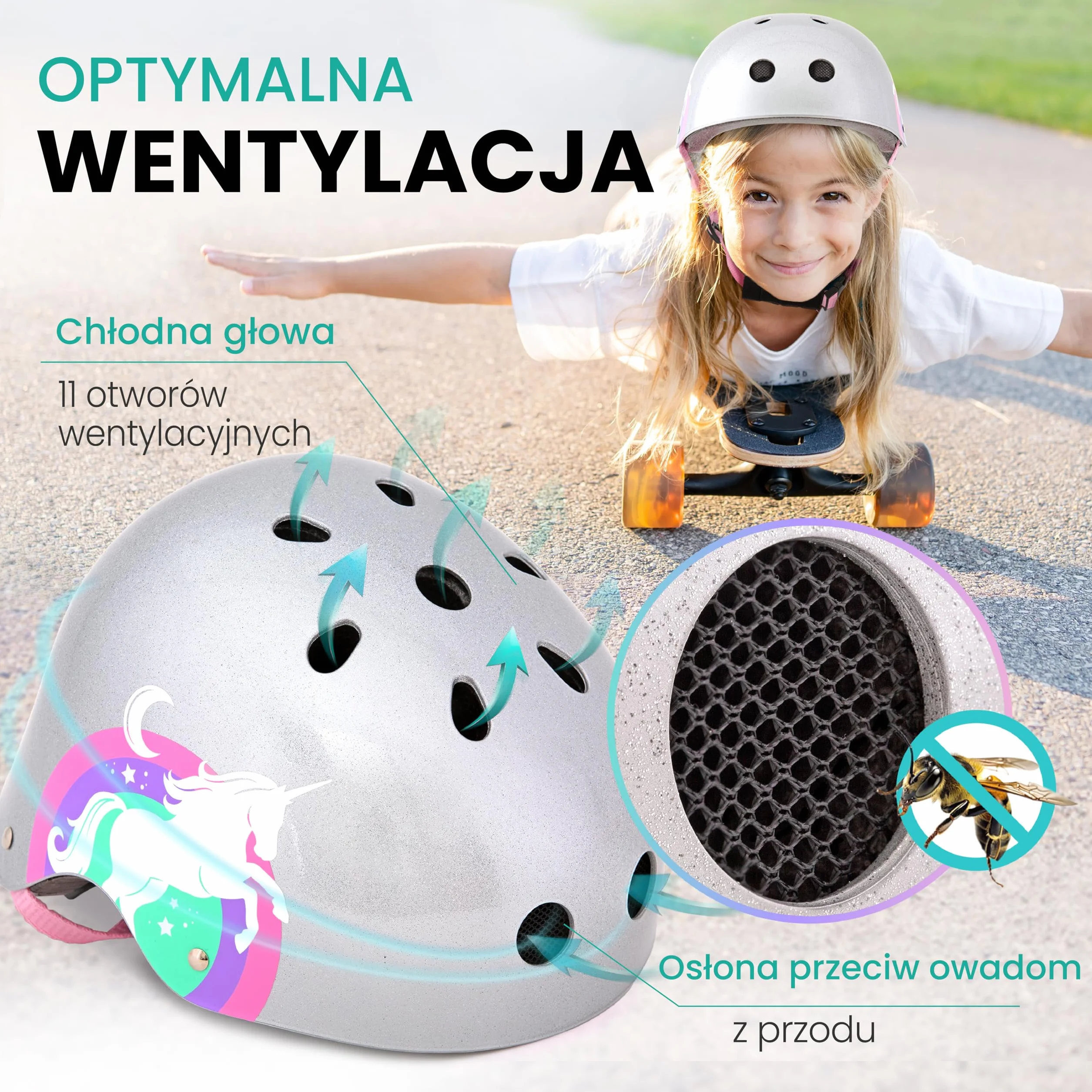 99FLIPS Kask dziecięcy Skater - GS z certyfikatem TÜV Rheinland - Od 3 lat - Kask rowerowy dziecięcy dziewczęcy - Kask dziecięcy niemieckiej marki - Kask deskorolkowy