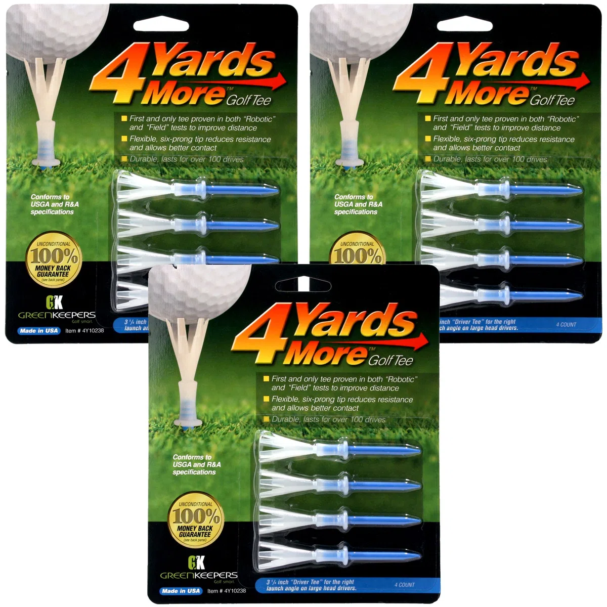 4 Yards More Golf Koszulka (3 1/10.2 cm) 3 szt. (12 koszulek)