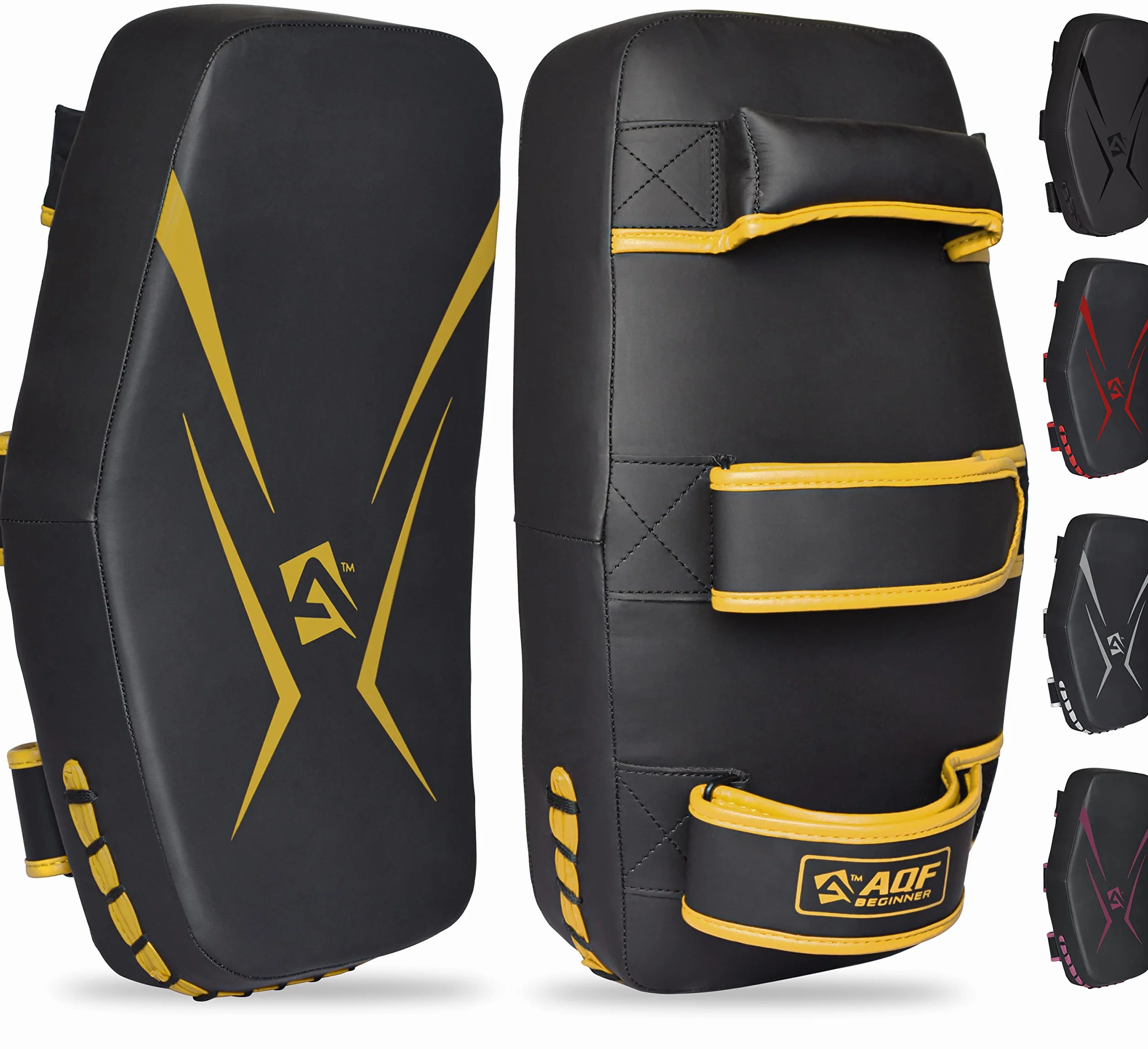 AQF Tajskie Klocki Do Kickboxingu Muay Thai Pad Z Solidnym Uchwytem, Maya Hide Leather Zakrzywiona Tarcza Strike Dla Boksu MMA Sztuk Walki Taekwondo, Treningu Sportów Ciosy