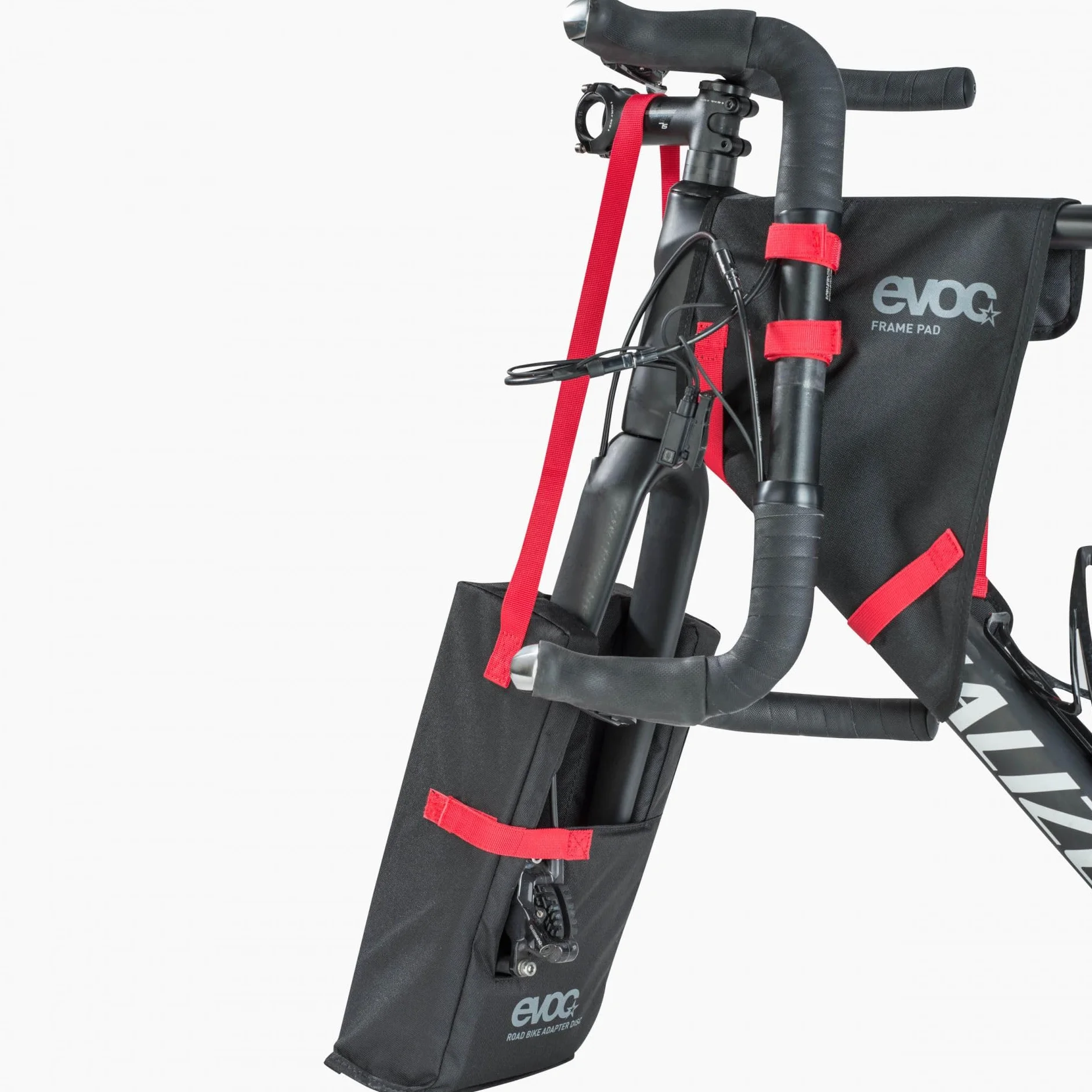 EVOC ROAD BIKE ADAPTER DISC akcesoria do torby transportowej (akcesoria rowerowe do rowerów wyścigowych i triathlonowych, do EVOC BIKE TRAVEL BAG i EVOC BIKE TRAVEL BAG PRO), czarny