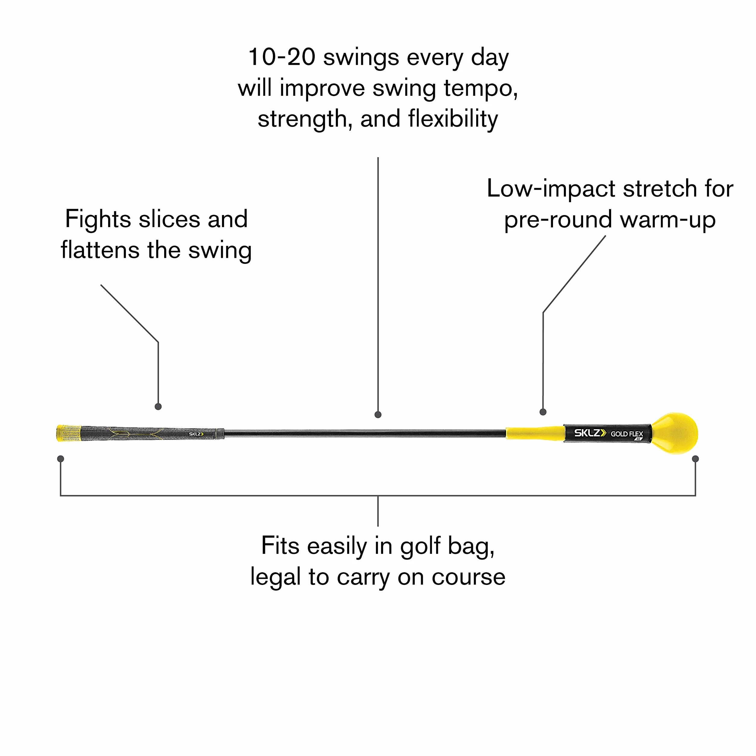 SKLZ Gold Flex Golf Swing Trainer Pomoc do treningu siłowego