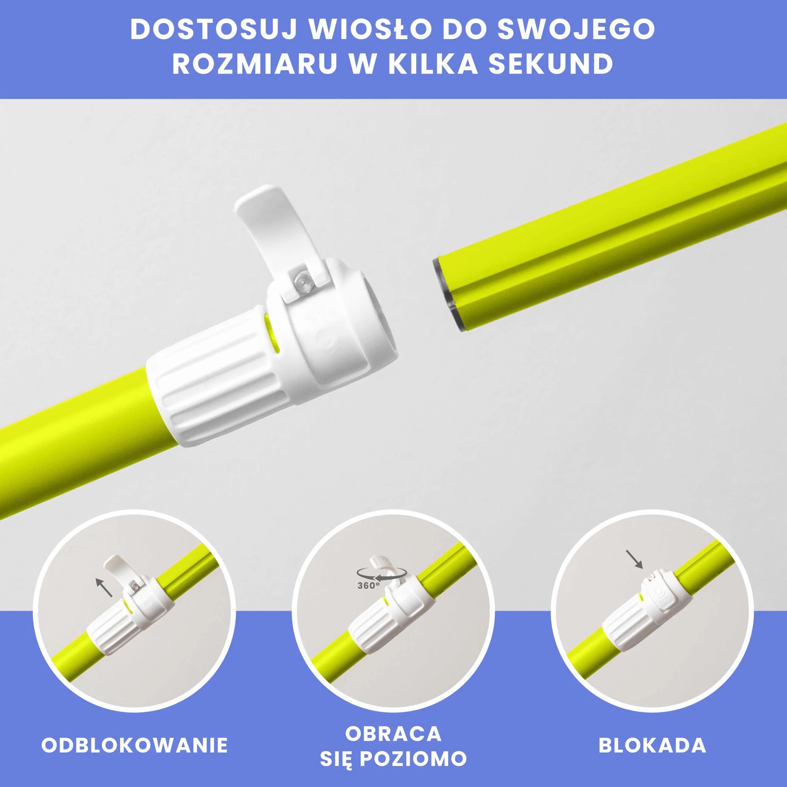 Wiosło do Deski SUP 2 w 1 Aluminium HUIIKE 4 Części Regulowane Paddleboard