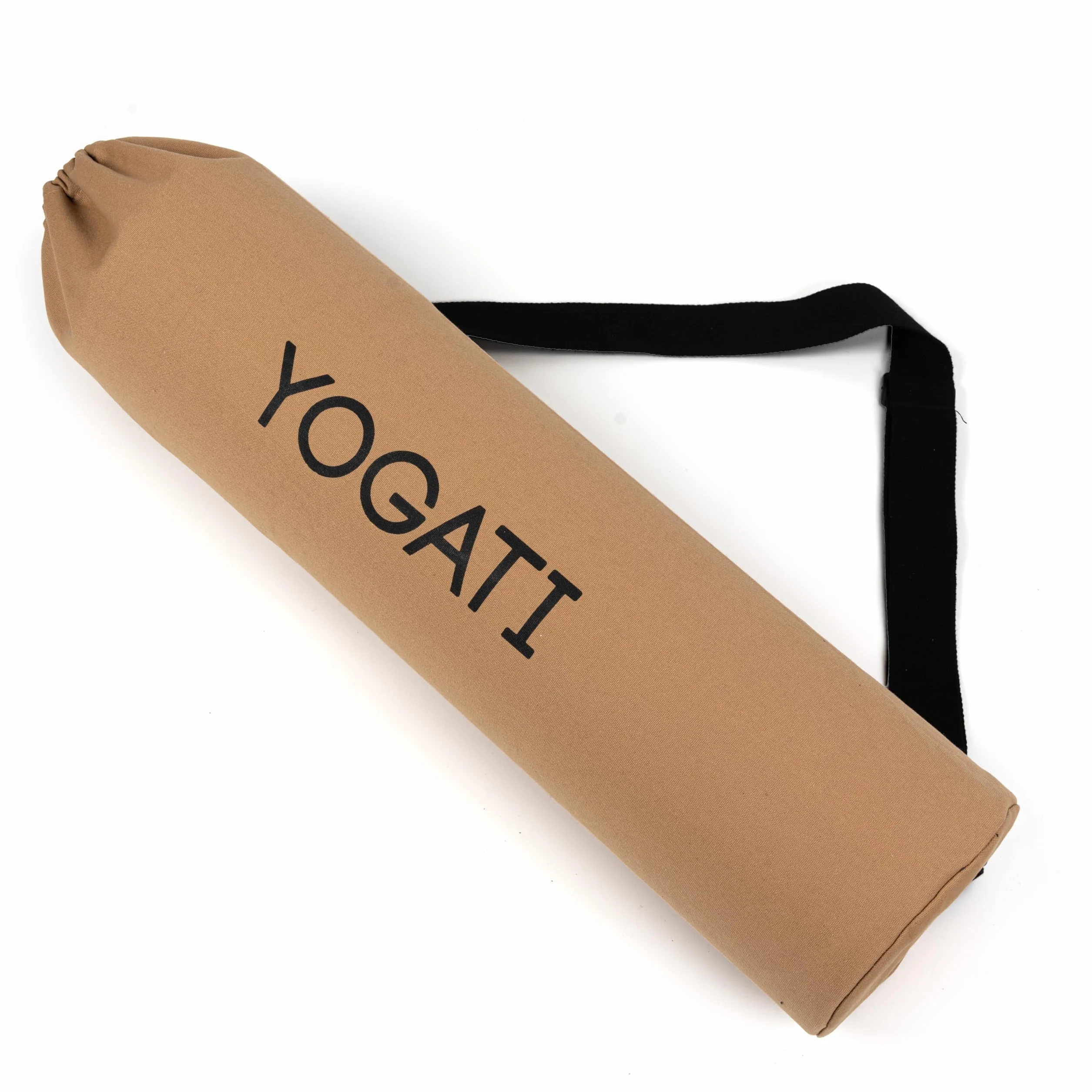 YOGATI duża torba do jogi bawełna poliester płótno regulowany pasek 19,5 x 19,5 x 80 cm
