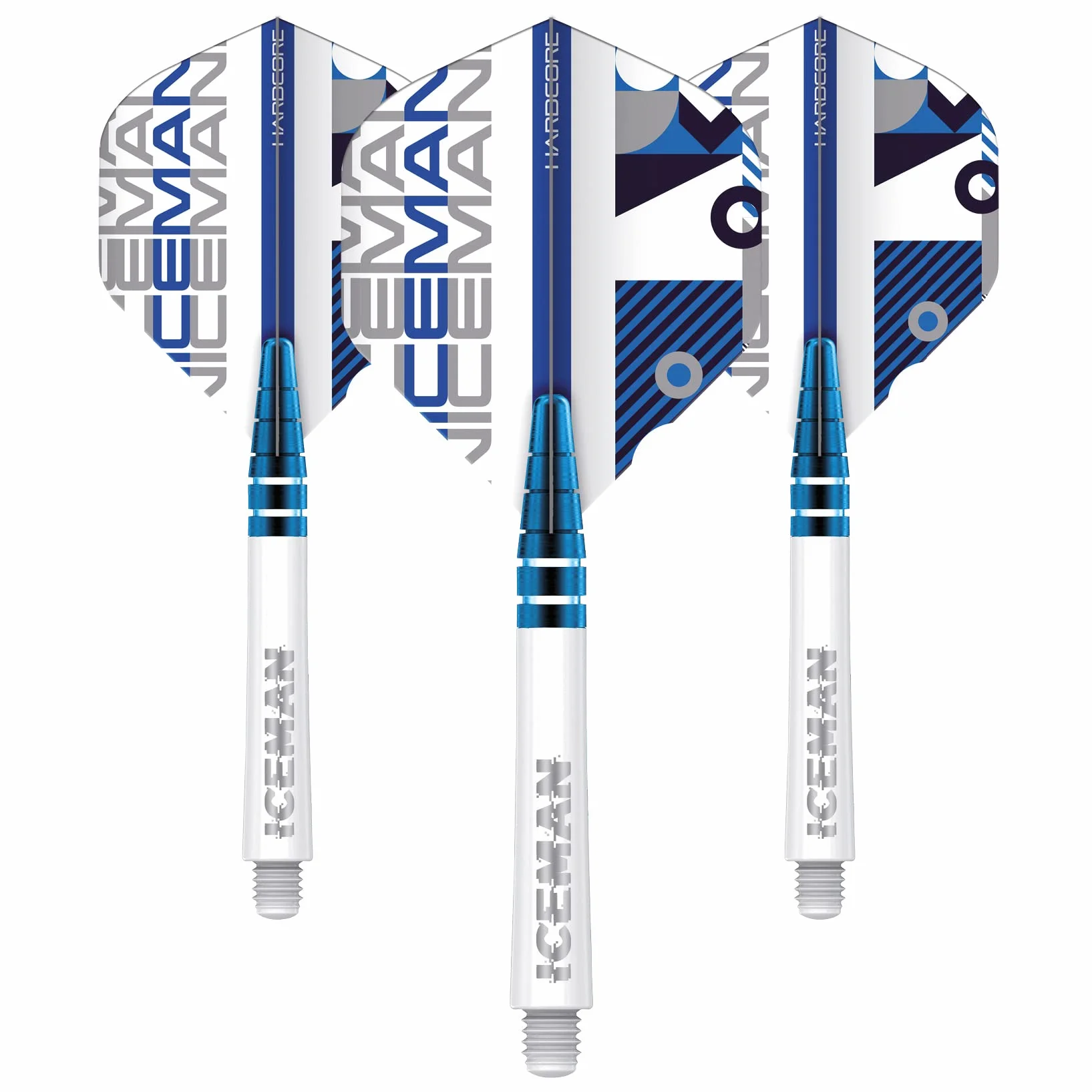 RED DRAGON Gerwyn Price Iceman White Hardcore Flight i Nitrotech Stem Combo