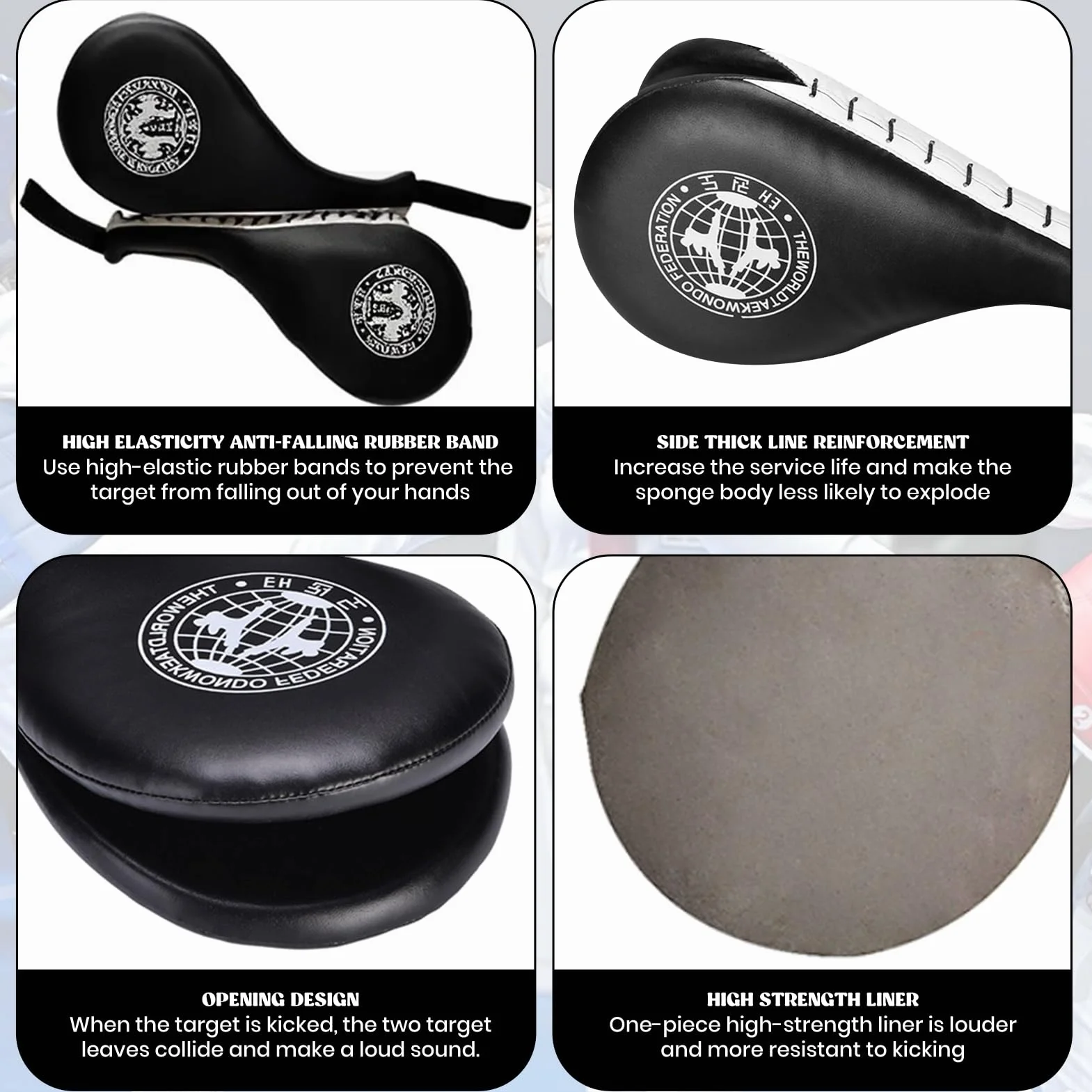 Taekwondo Pads, 2 Szt. Karate Kickboxing Target Pad Trwałe Tae Kwon Do Training Zamiennik Do Treningu Sporty Walki