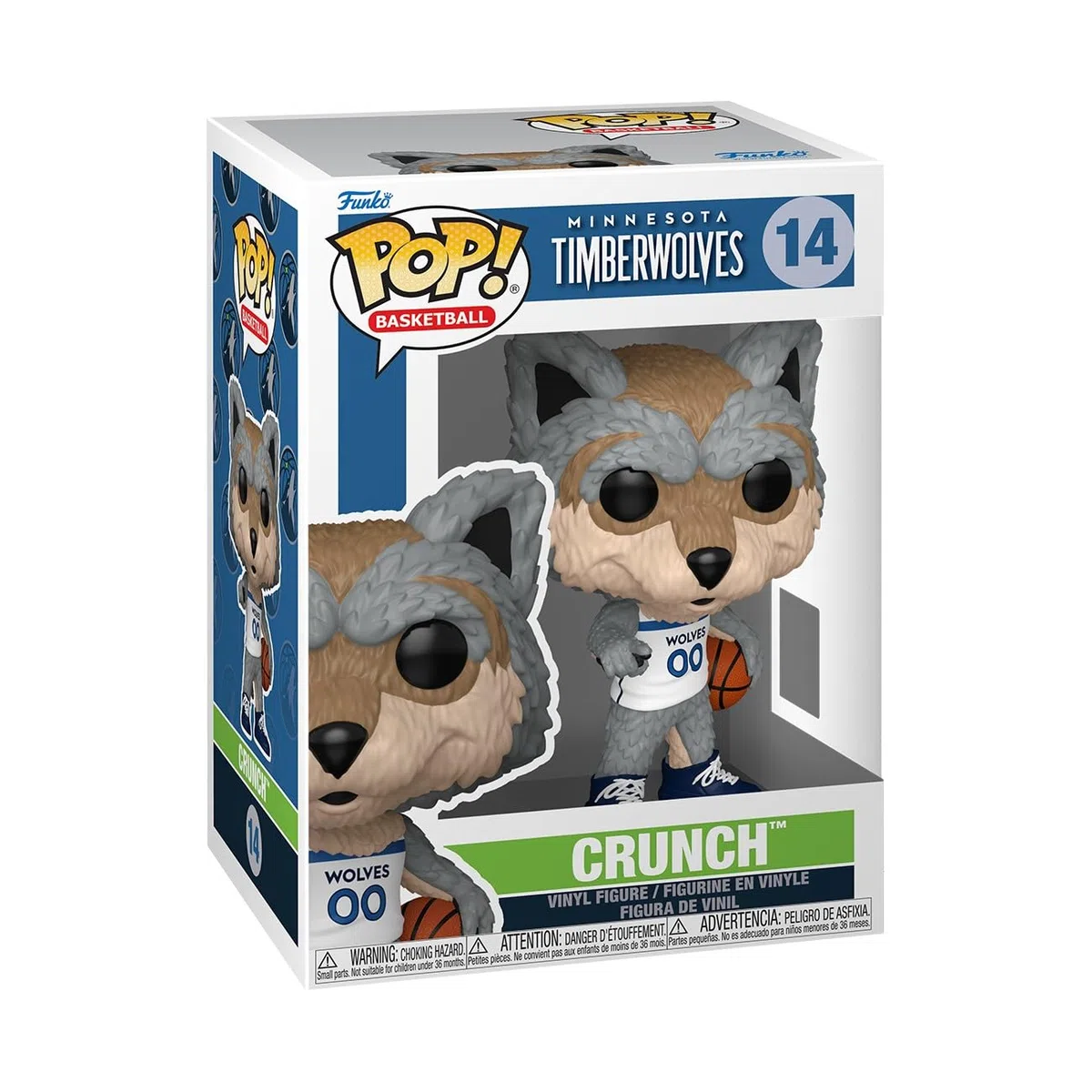 Funko Pop! NBA Mascots: Wolves - Crunch The Wolf - NBA Mascots And Marks - Figurka winylowa do kolekcjonowania - pomysł na prezent - Oficjalny towar - Zabawki dla dzieci i dorosłych - Sports Fans