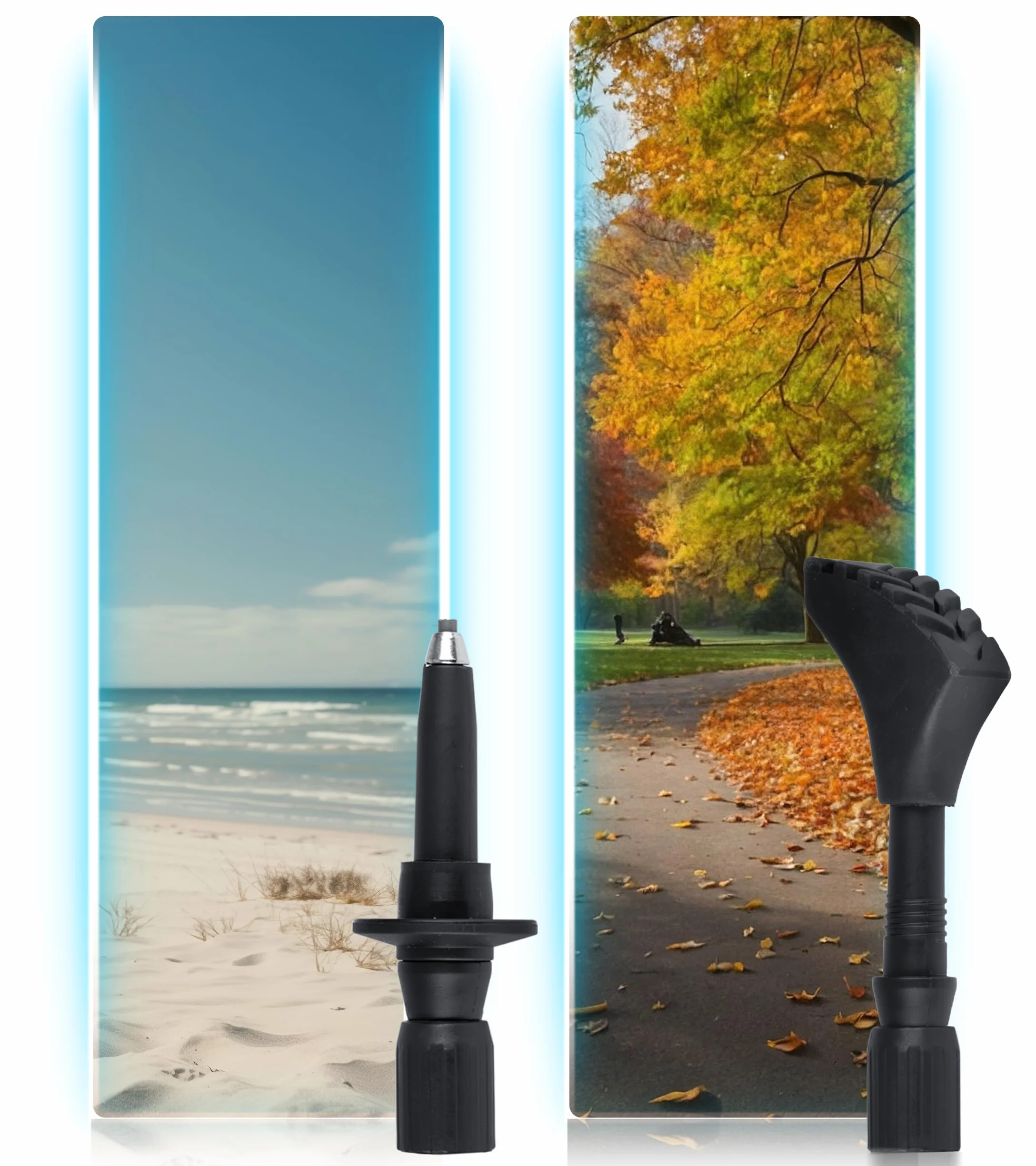 Neo-Sport Kijki Trekkingowe Nordic Walking Regulowane 85-143 cm Aluminiowe Korkowy Uchwyt 1 Para