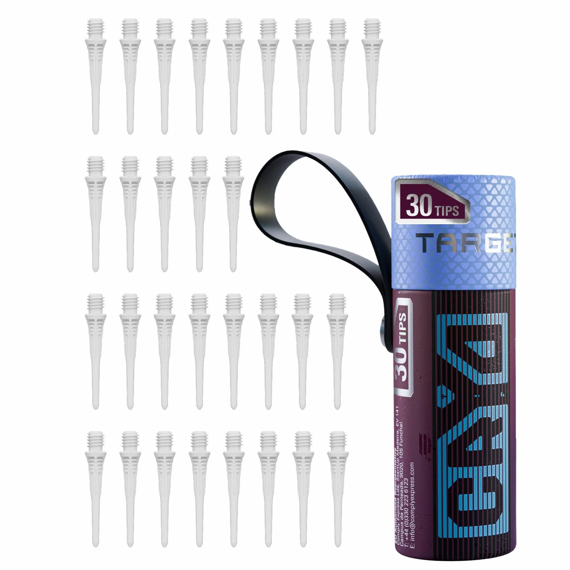 Target Darts Cryo Soft Tip Point Multipack Set of 30 Tips, White/Black, Gwint 2BA