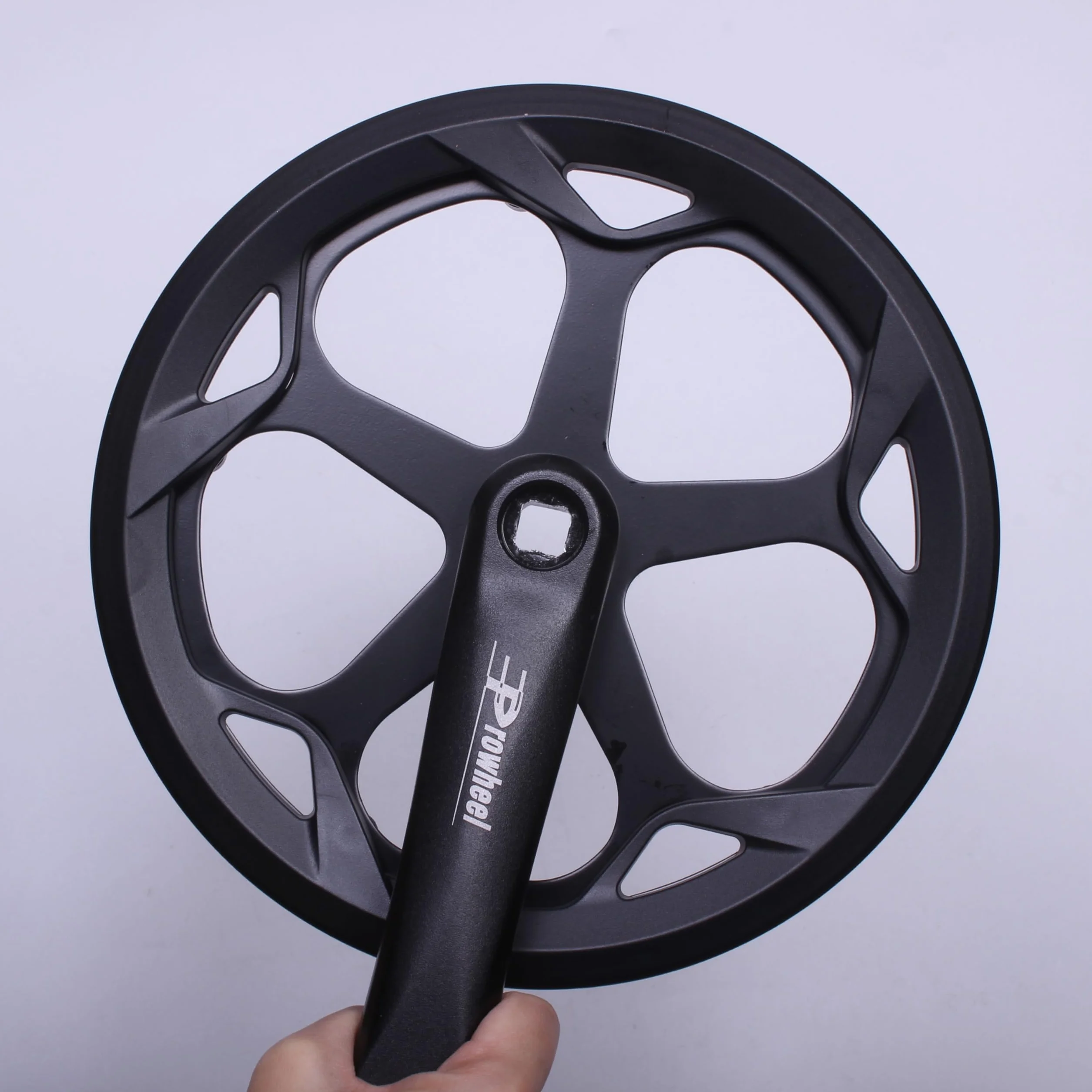 PROWHEEL Korba rowerowa, 152 mm/160 mm/165 mm/170 mm/175 mm, 46T/48T/52T, stalowy zestaw ramienia korby rowerowej, podwójne koło łańcuchowe i zapasowa osłona łańcucha, kompatybilny z rowerem miejskim,