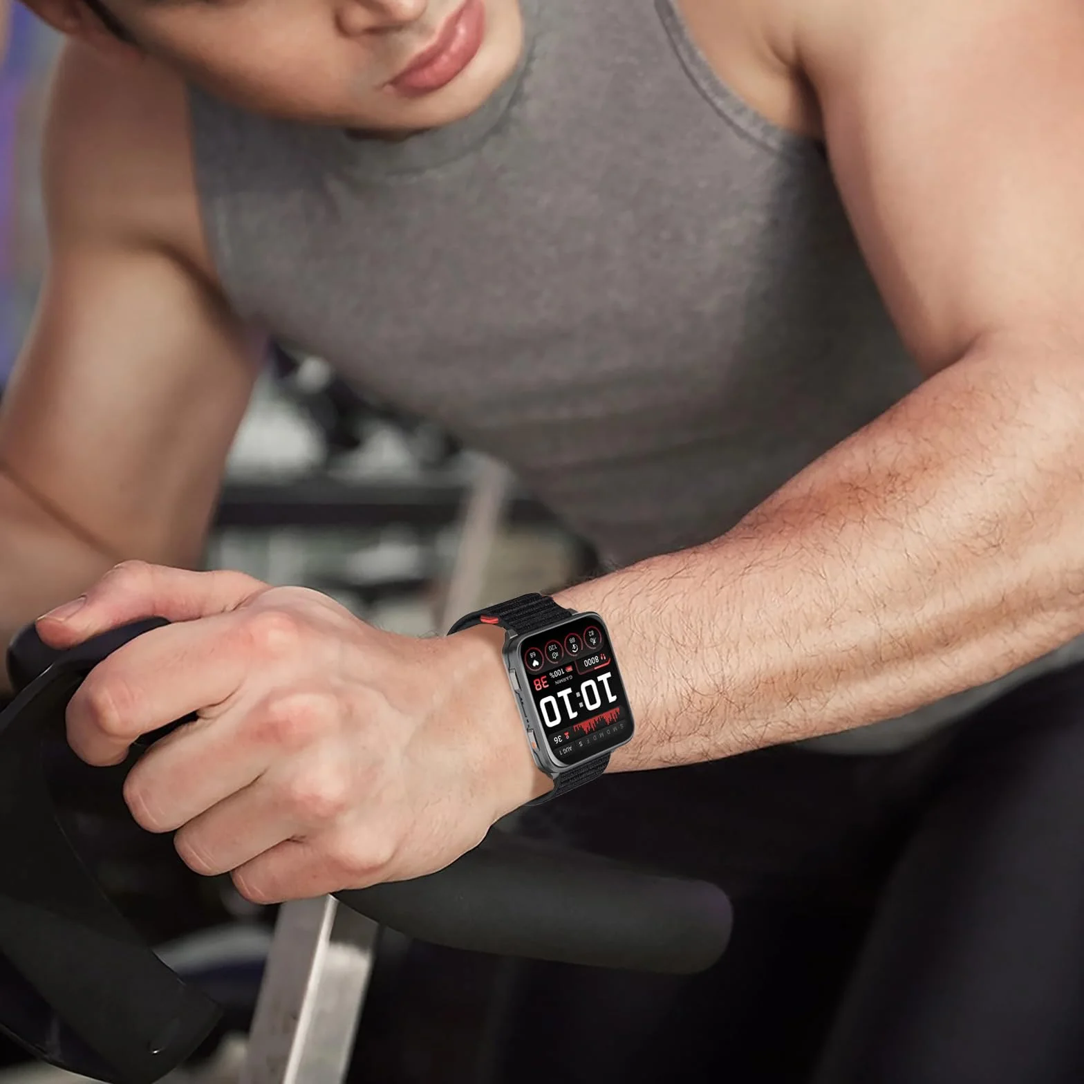 Nylonowy pasek 24 mm kompatybilny z bransoletką Garmin Venu X1 Sport dla mężczyzn i kobiet