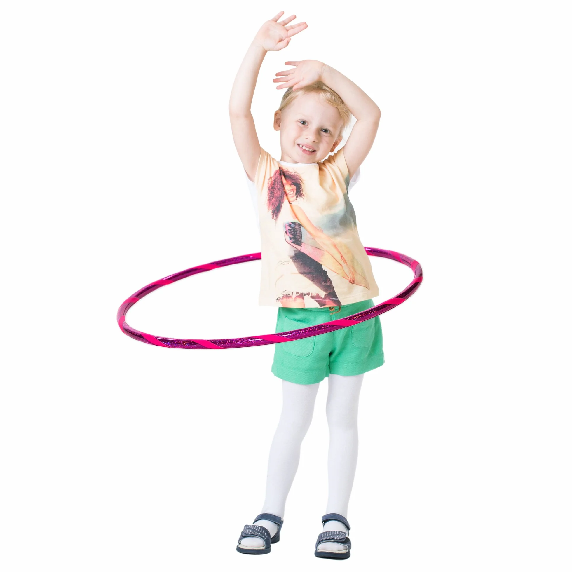 Hoopomania Glamour Hula Hoop dla dzieci Ø60-80cm brokatowy wzór