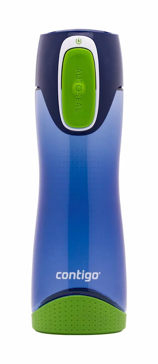 Contigo Swish Autoseal butelka na wodę, duża, bez BPA, szczelna butelka na siłownię, idealna do uprawiania sportu, biegania, jazdy na rowerze, biegania, wędrówek, 500 ml