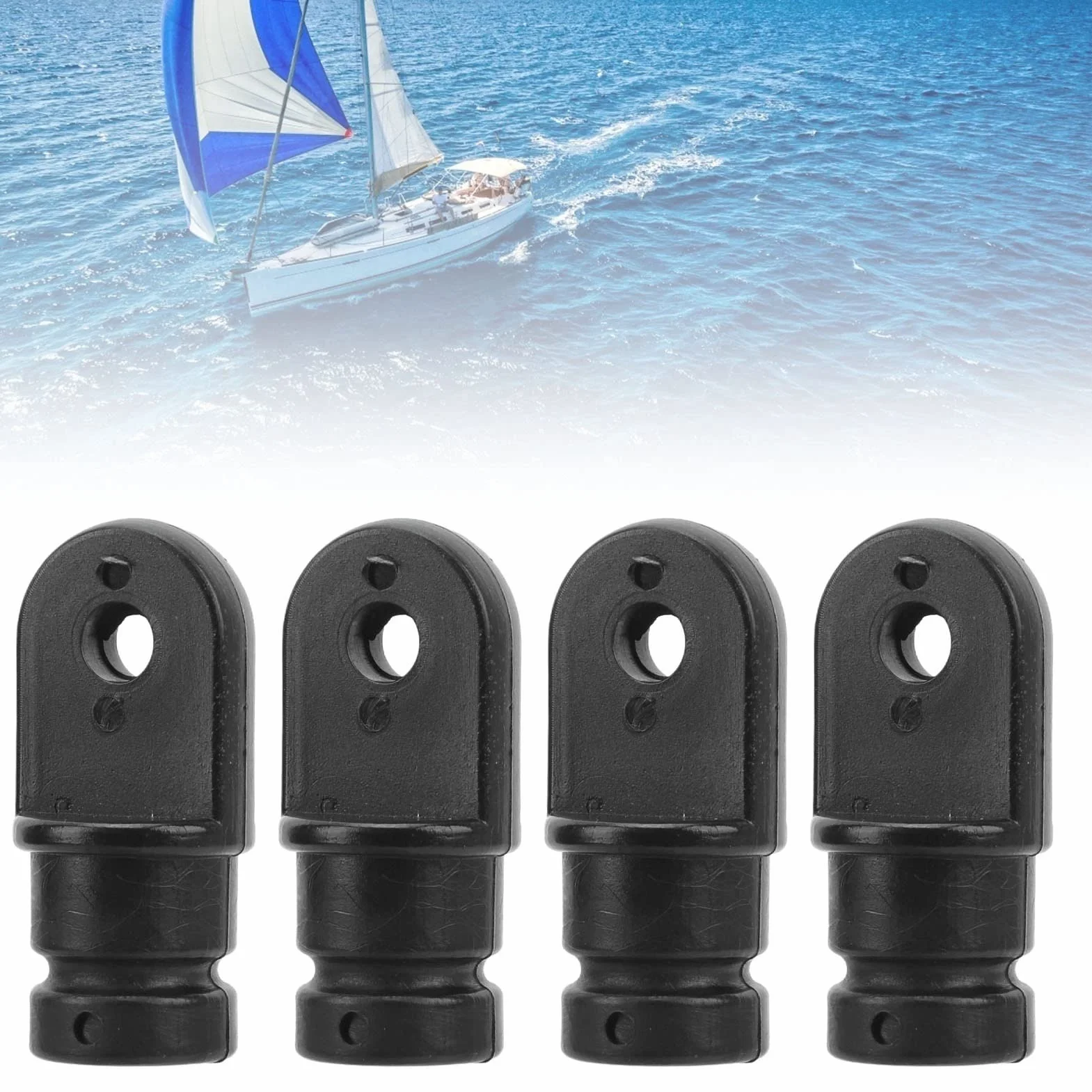 4 szt. Bimini Top Fit Nylon Eye End Top Bimini Top Osłona osprzętu do łodzi morskiej Używana do kajaków, kajaków i łodzi morskich, pasująca do większości standardowych konstrukcji