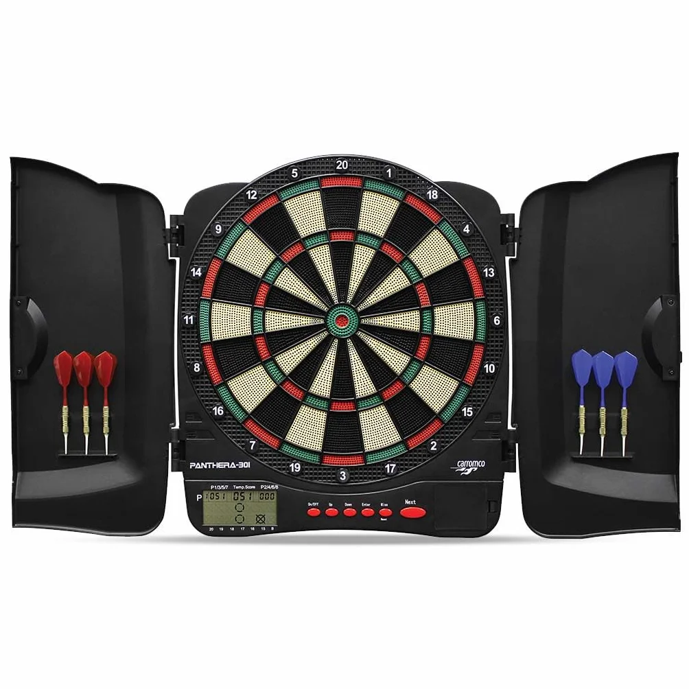 Carromco Panthera-301 Elektroniczna tarcza do rzutek miękka 46 x 44,8 x 3,8 cm 32 gry 500 wariantów