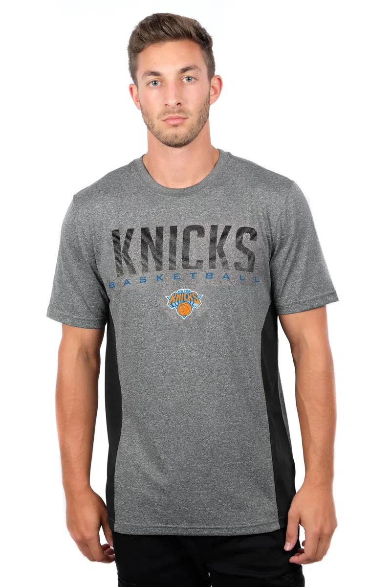 Ultra Game NBA Official Men’s Super Soft Supreme T-Shirt - Unisex, New York Knicks, Heather Charcoal, X-Large