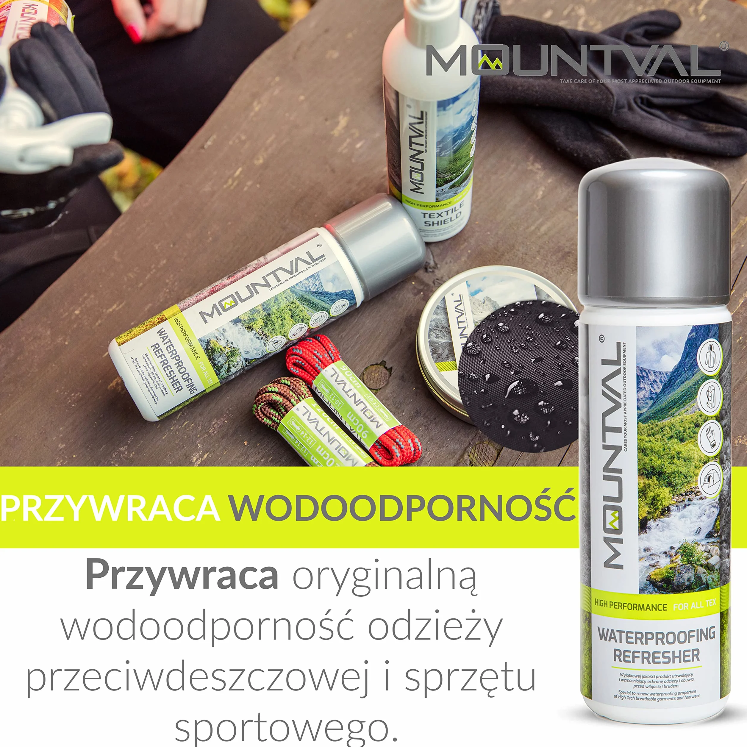 Mountval Waterproofing Refresher, Impregnat Przeznaczony do Sprzętu Turystycznego i Odzieży Przeciwdeszczowej, Płyn do Płukania Tkanin