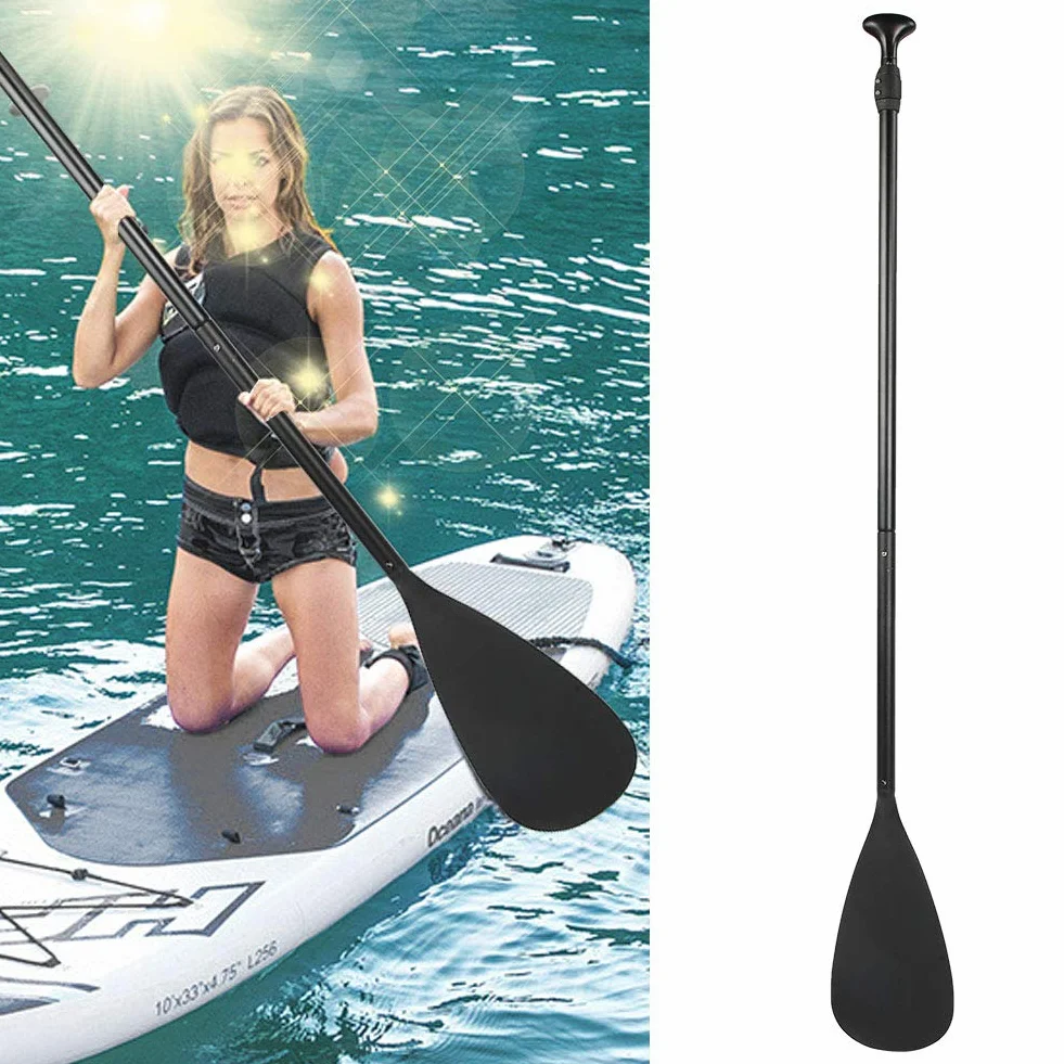 Wiosła deski do deski surfingowej Canoe, wiosło żeglarskie Aluminiowe wiosło Odpinane czarne wiosło Wiosło Stand Up Paddle Deska do surfingu Kayak
