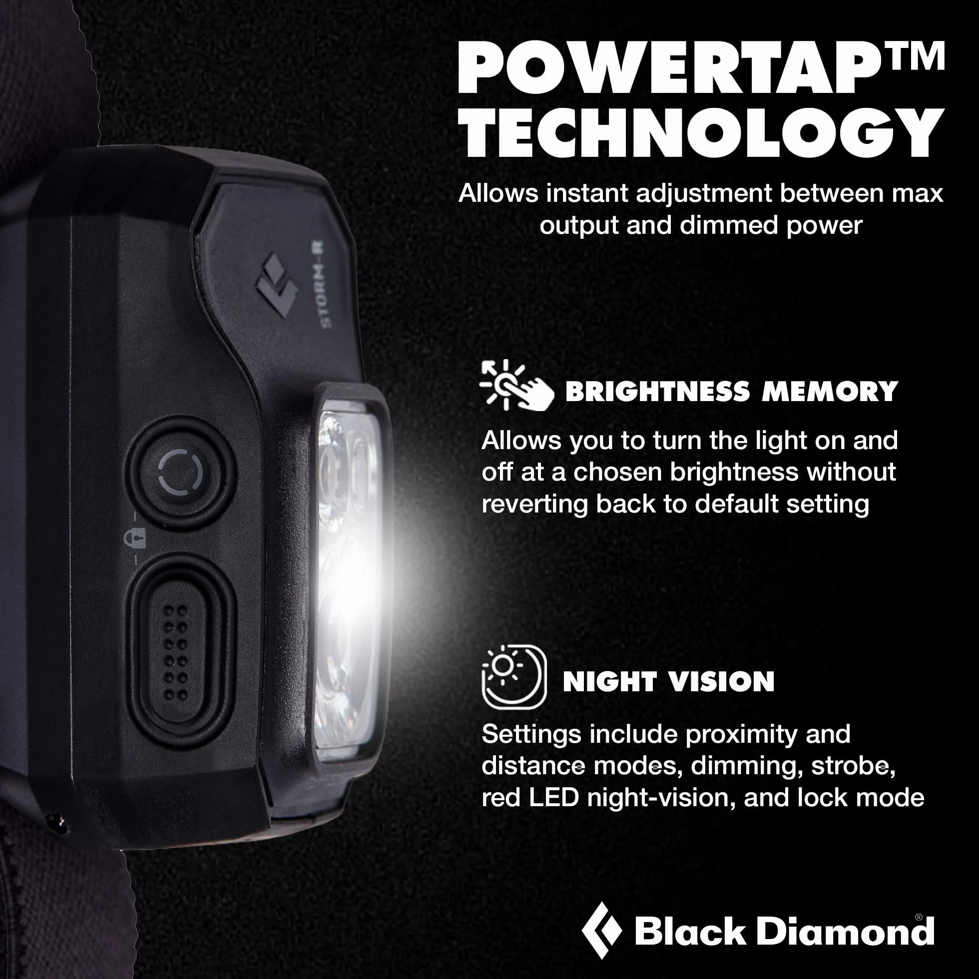 Black Diamond STORM 500-R reflektor bk