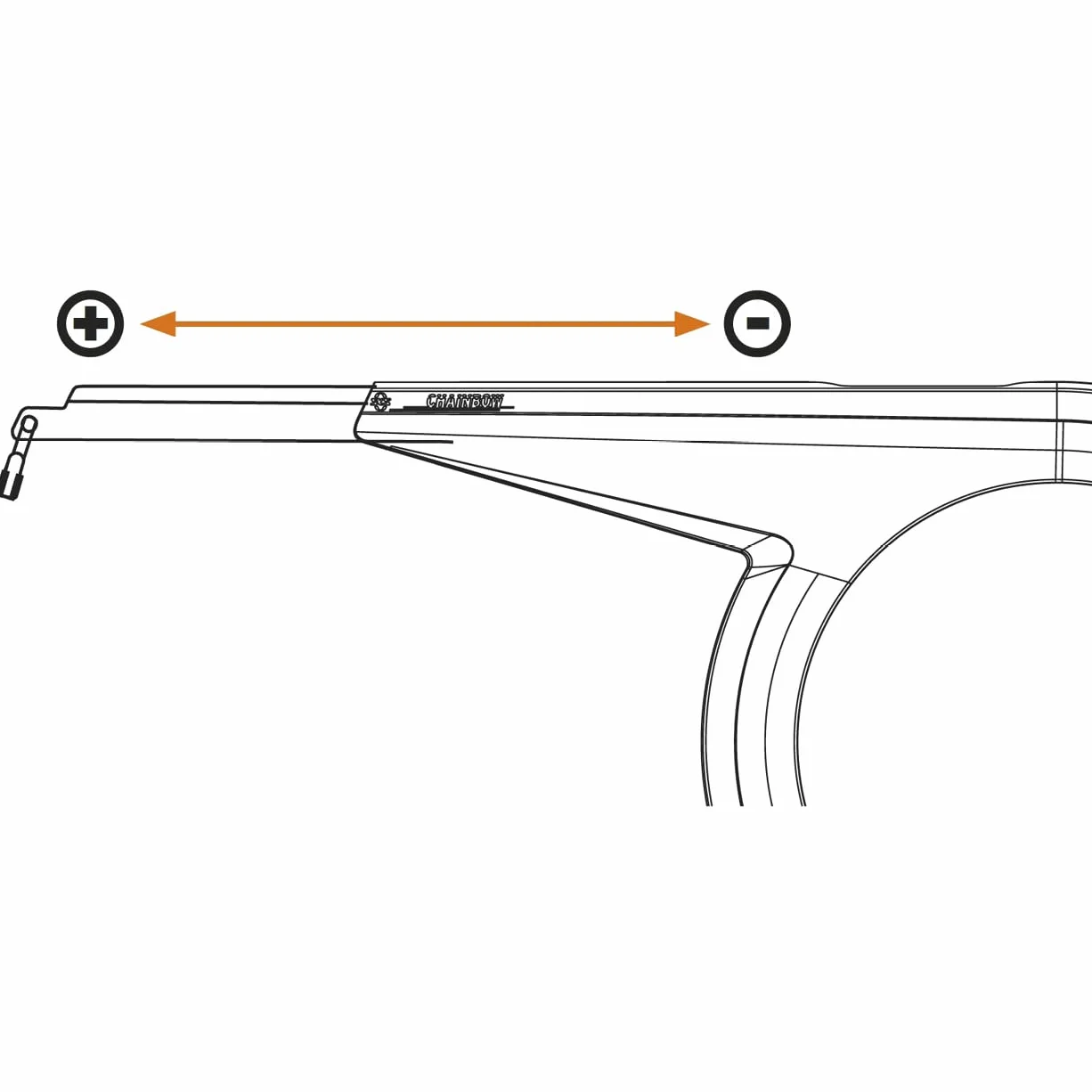SKS GERMANY Diverse Chainbow osłona łańcucha czarna 1 rozmiar, 158 mm