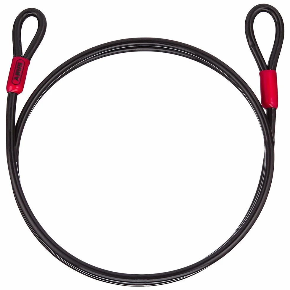 ABUS Cobra 8 loop cable - linka stalowa pokryta tworzywem sztucznym - zabezpieczenie akcesoriów rowerowych i motocyklowych - długość 2 metry, grubość 8 mm