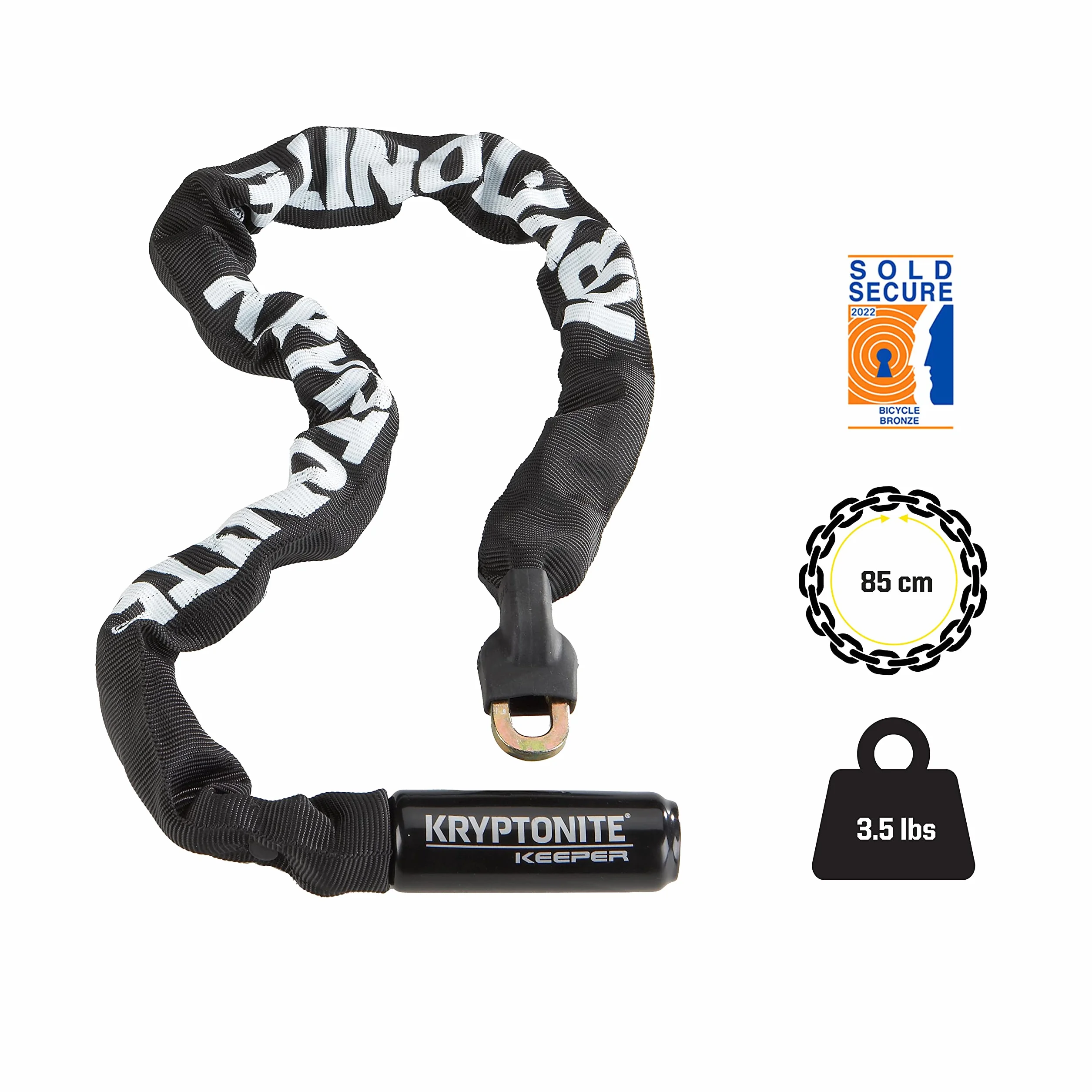 Kryptonite Keeper 785 85 cm Zamek Czarny Biały