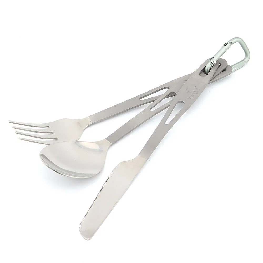 TOAKS Cutlery zestaw 3-częściowy zestaw tytanowych sztućców