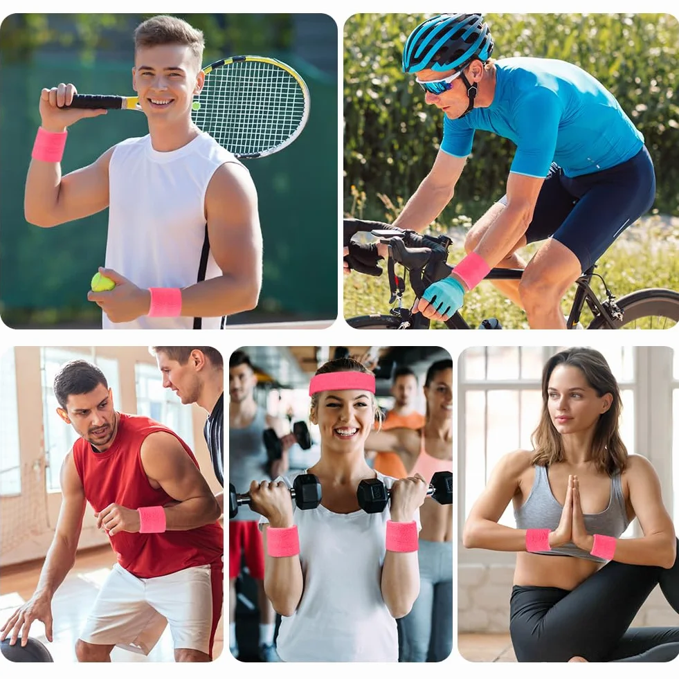 Flintronic Opaska na nadgarstek do uprawiania sportu, opaska na nadgarstek sportowa, opaska na nadgarstek Chłonne bluzy na siłownię/tenis/bieganie/koszykówkę