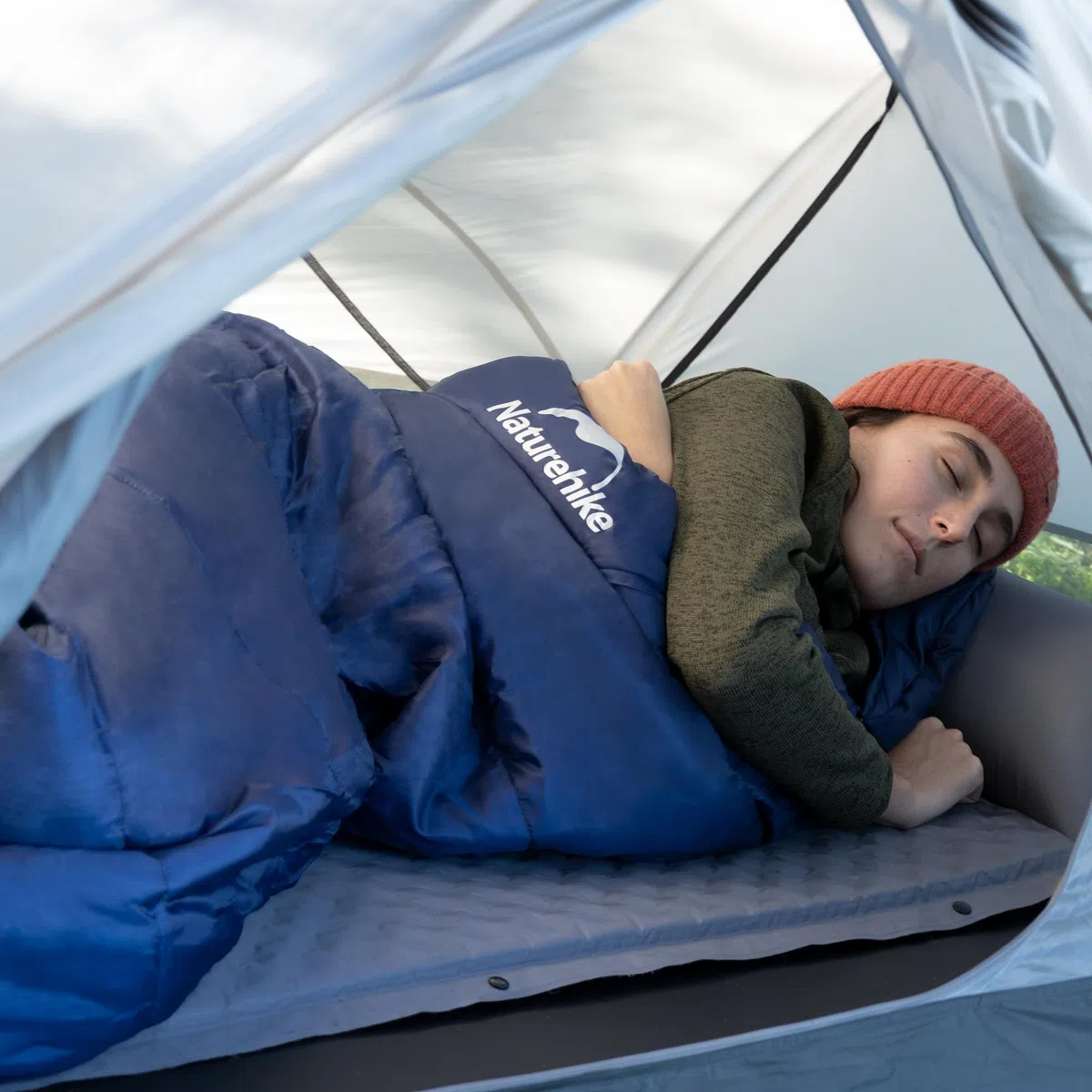 Naturehike Śpiwór dla dorosłych i dzieci, bawełniany śpiwór dla dorosłych i dzieci, 300 g/m², 600 g/m², ultralekki, przenośny, kompaktowy, wodoodporny na cztery pory roku, z torbą kompresyjną
