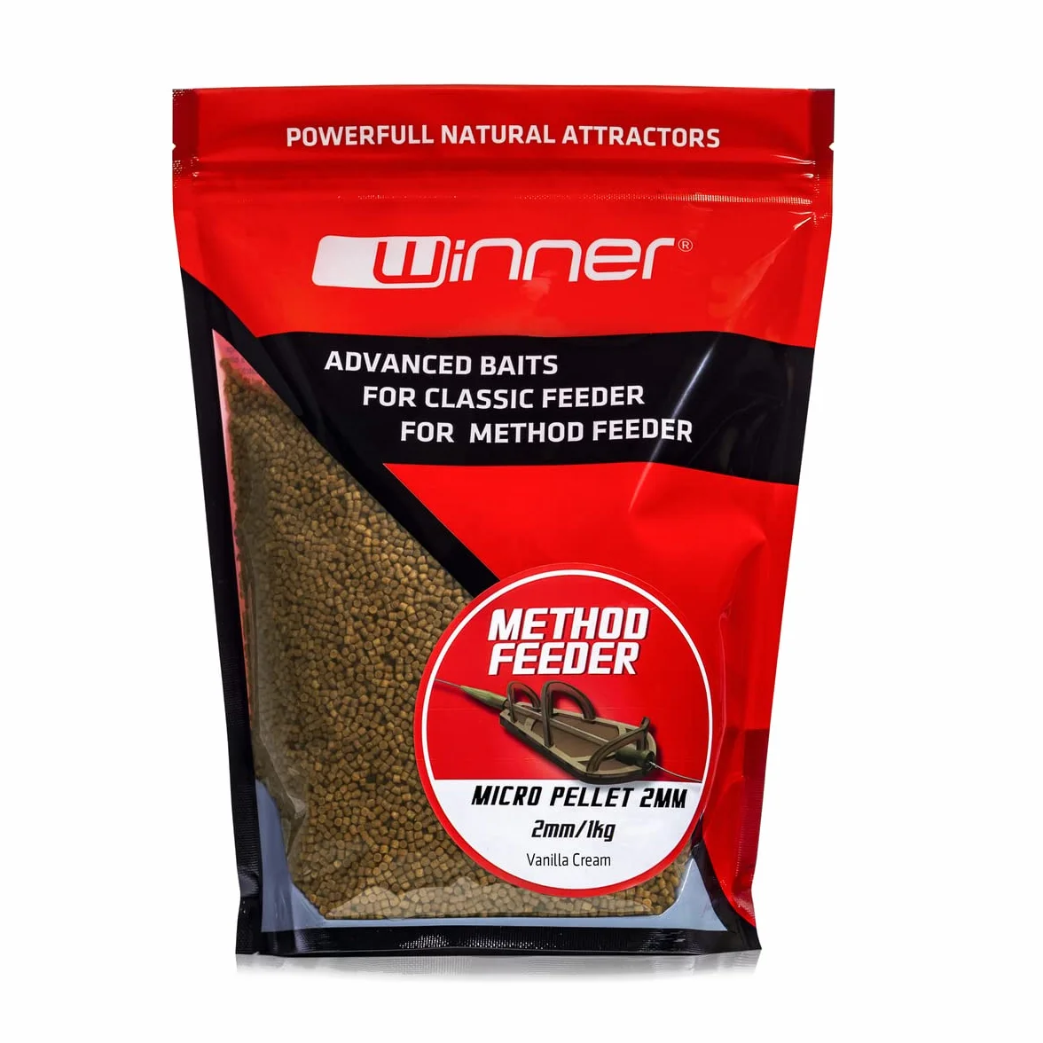 Winner Method Feeder Pellet 2mm 1kg Waniliowy Krem