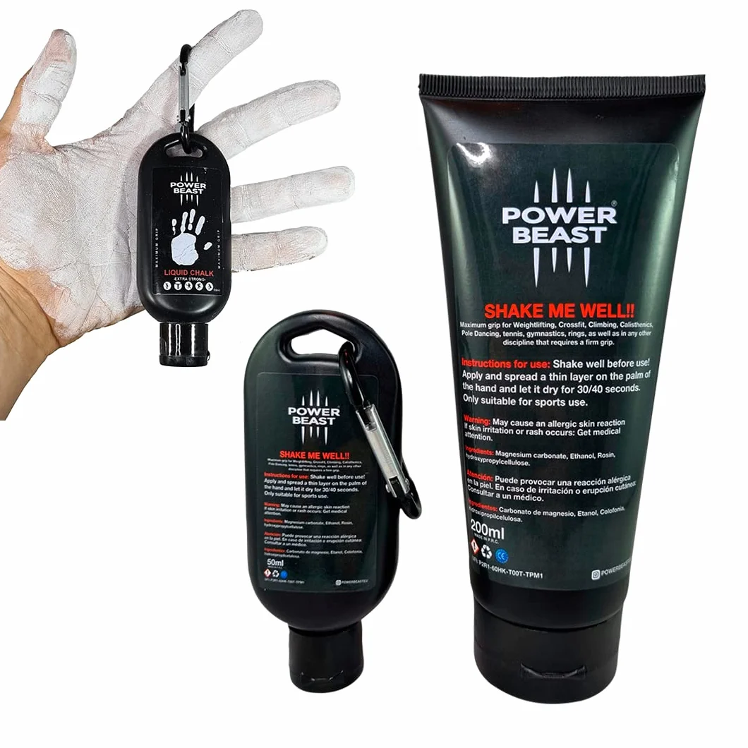 Kreda sportowa 200 ml + 50 ml + 60 g wielokrotnego napełniania, kreda głazowa