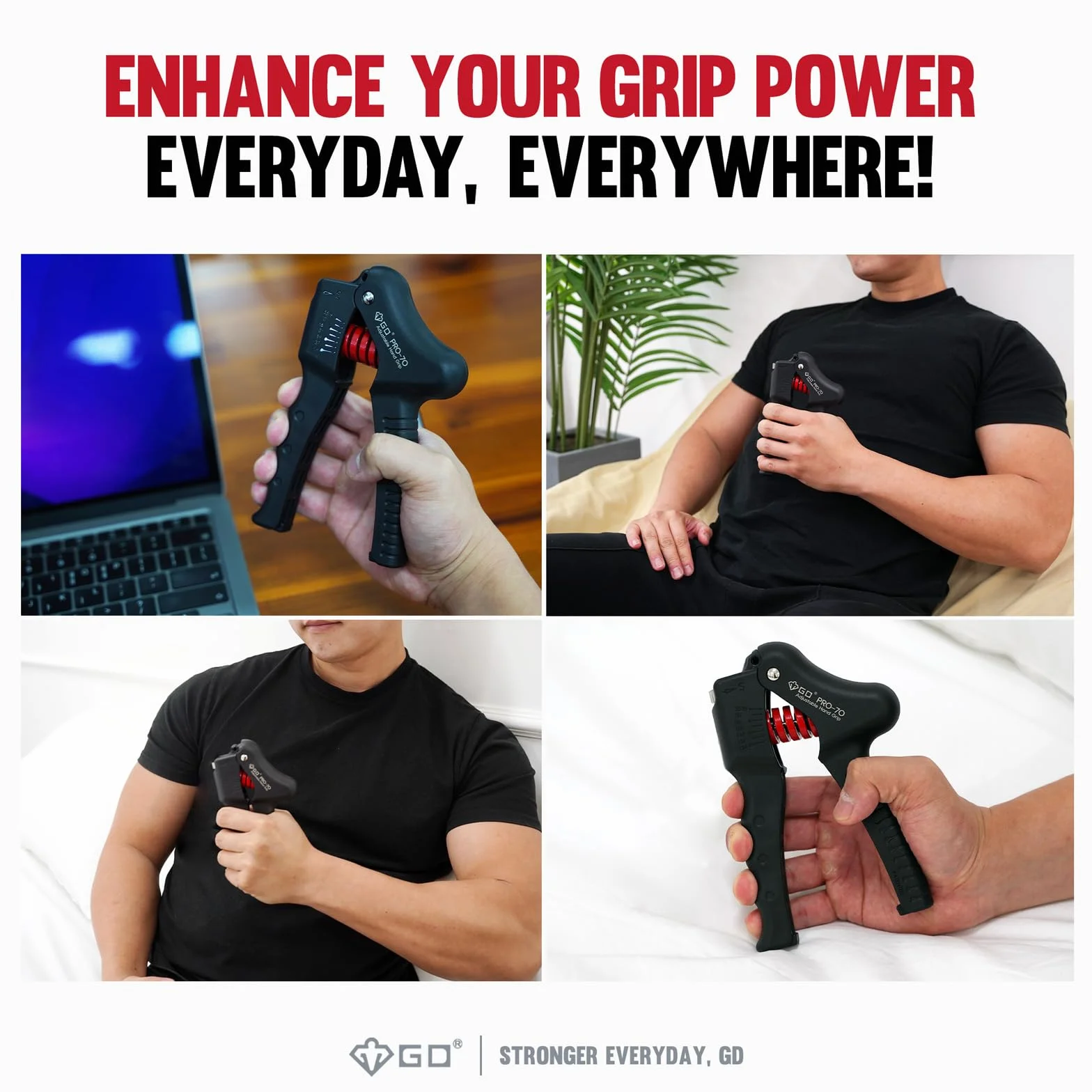 GD Grip Pro-70 regulowany wzmacniacz uchwytu ręcznego (55 do 70 kg)