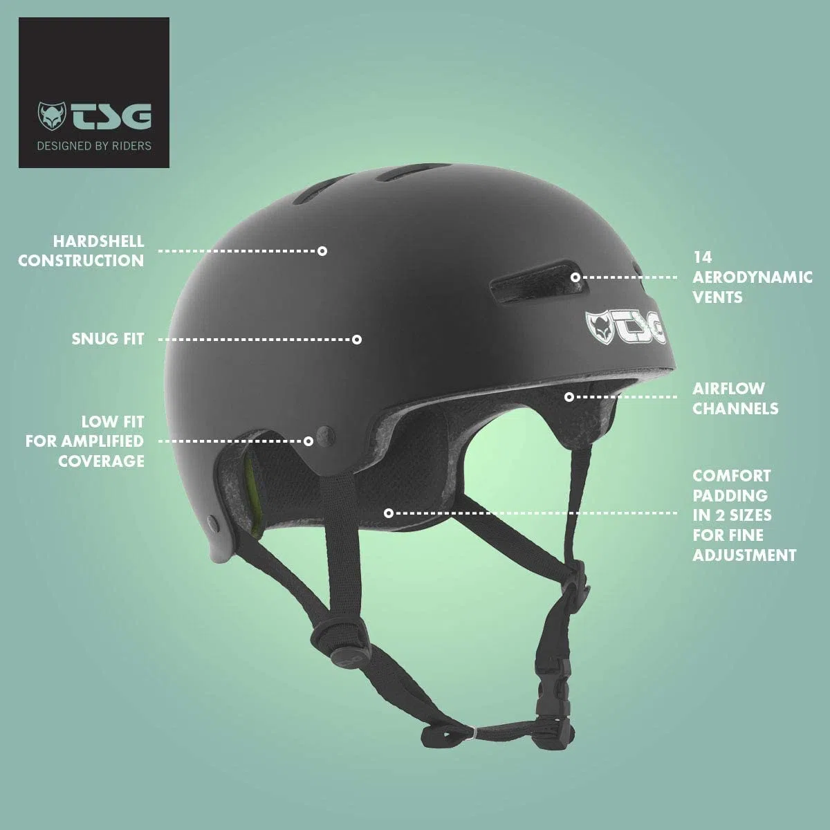 Kask TSG Evolution S/M Graphic Design Masters of Dirt Bowl Skate, Roller, Wrotki. Dorosły Unisex, Czarny, S/M 54-56cm