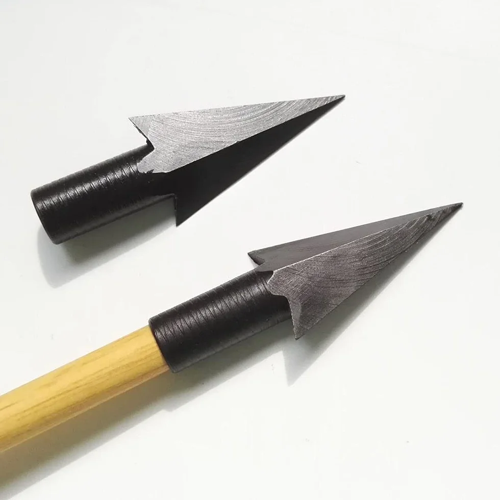 Łucznictwo Broadheads tradycyjne metalowe strzały groty myśliwskie stalowe groty strzały celowe punkty do samodzielnego wykonania drewniane bambusowe strzały myśliwskie (6 szt.)