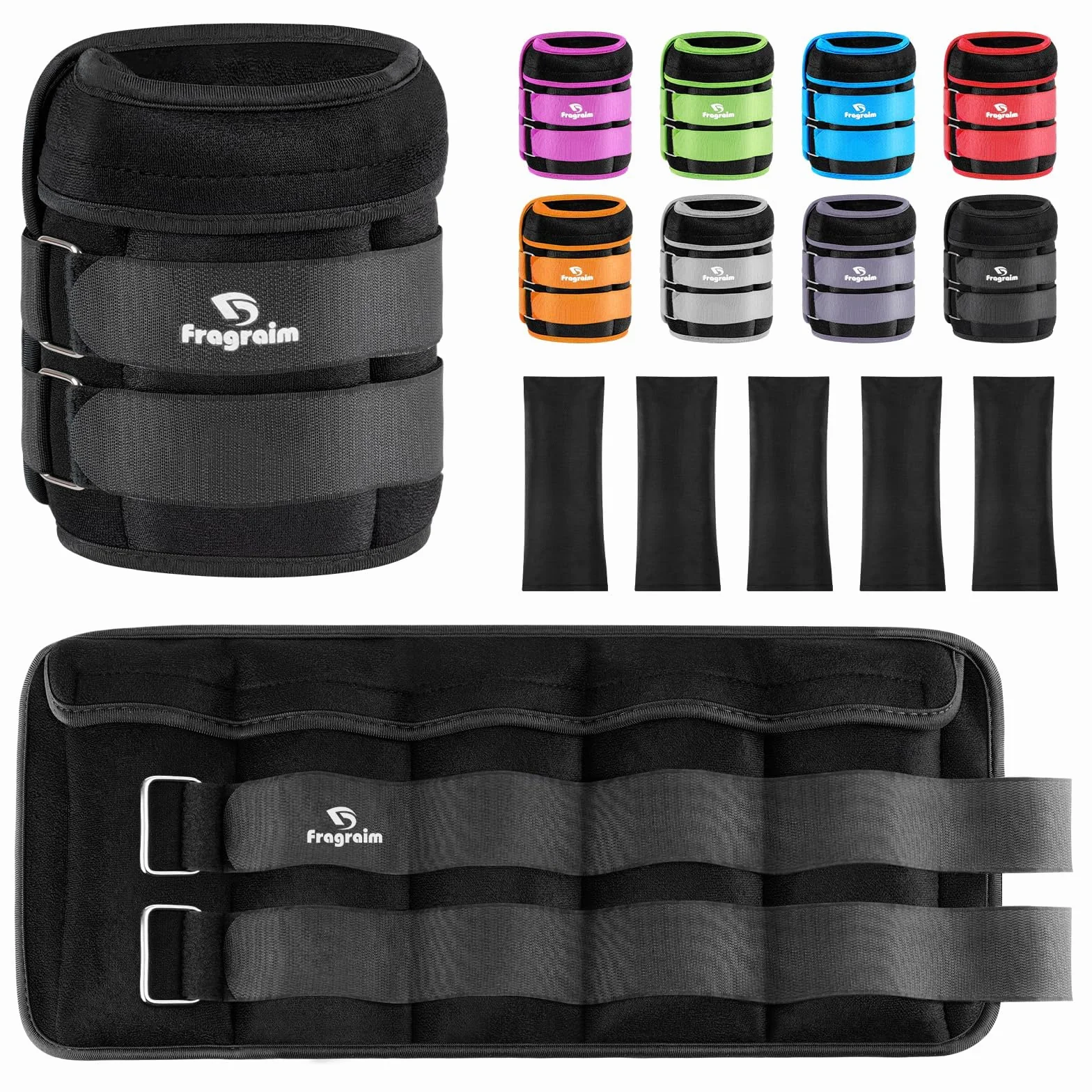 Regulowane obciążniki na nogi i ramiona, para 1,5-10 kg, zestaw