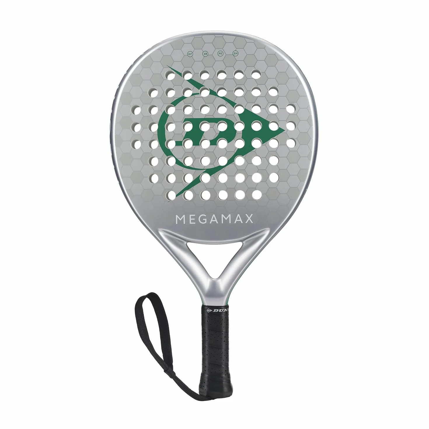 DUNLOP Padel Bat Megamax Silver – okrągła ramka grafitowa – Medium Balance Pro EVA Core – dla początkujących
